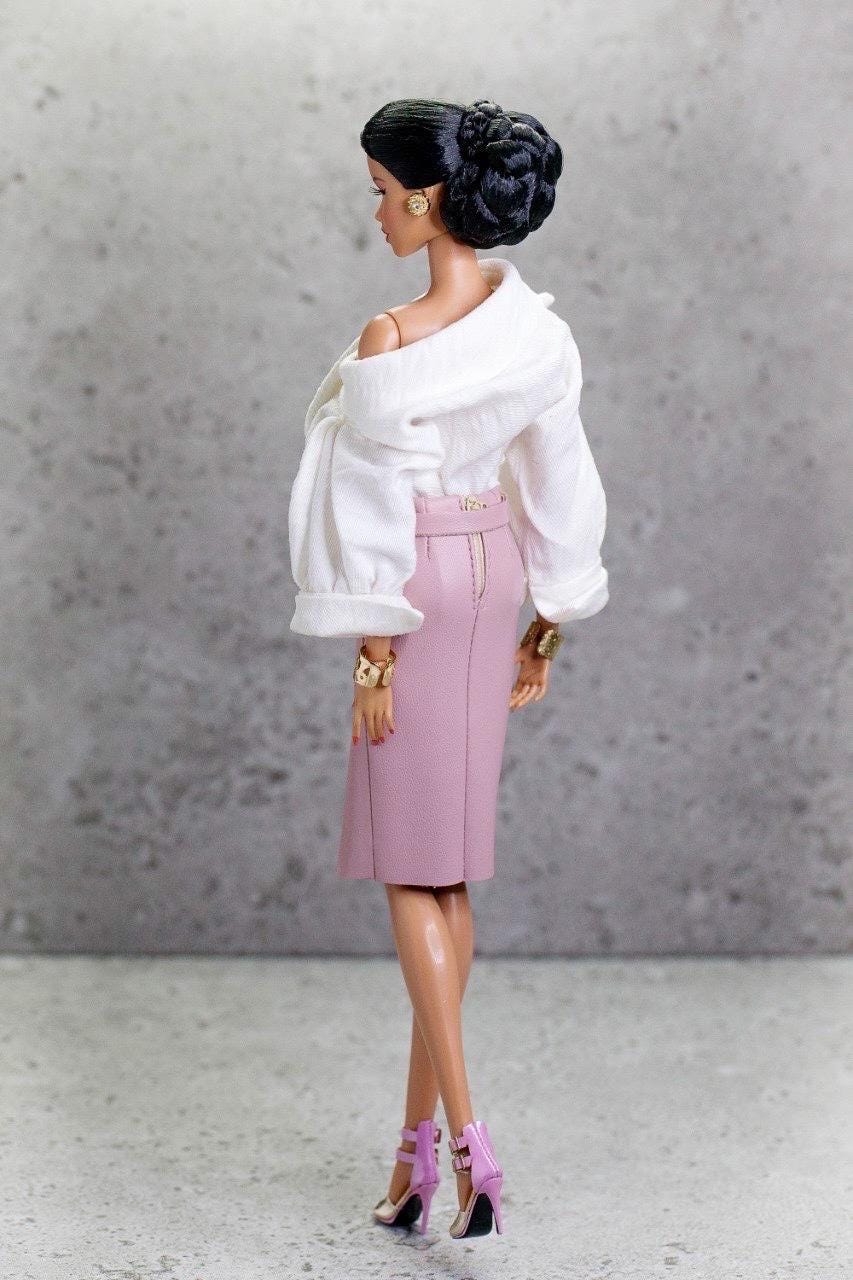 Blouse body and skirt leather imitation for Integrity Toys Poppy Parker Fashion Royalty Nu Face
