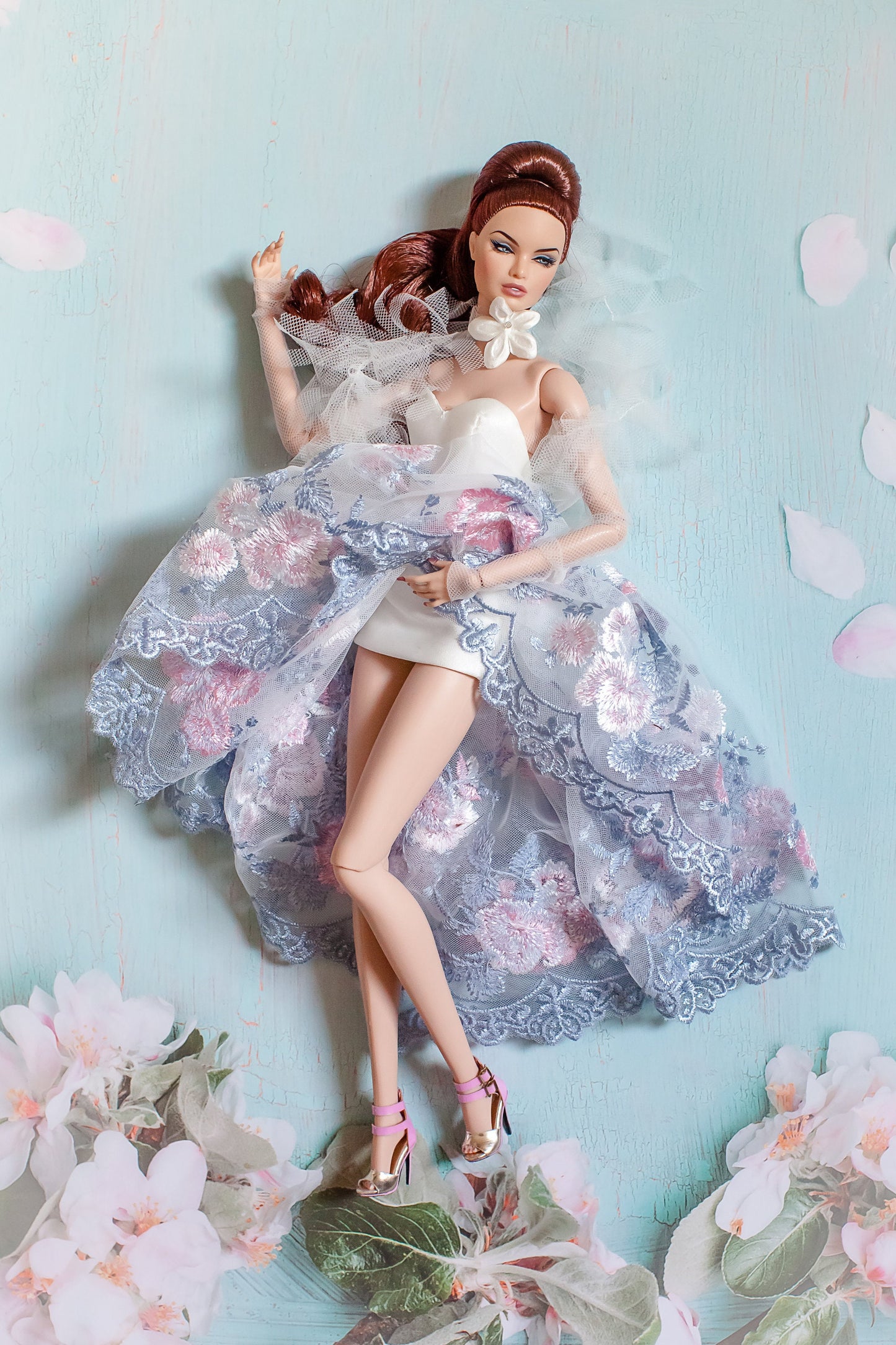 PDF Digital Pattern Cocktail dress for Fashion Royalty, Nu Face, Poppy Parker, BB MTM dolls, Integrity toys.