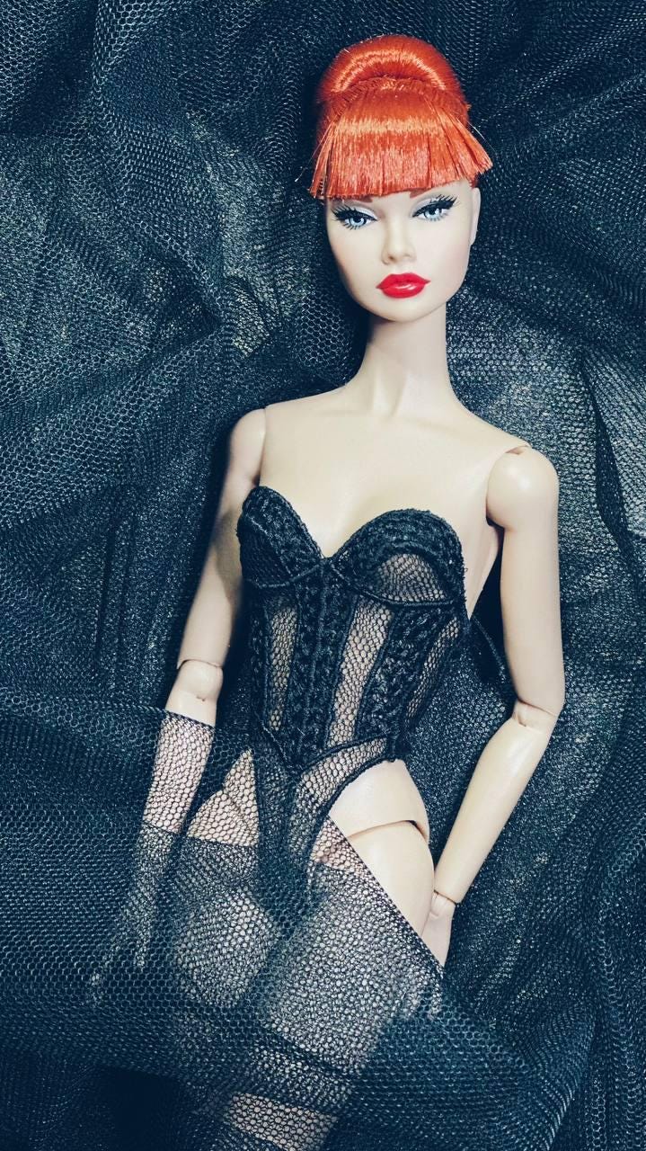 Digital Embroidery β Bodysuit Corset for Poppy Parker Integrity toys dolls
