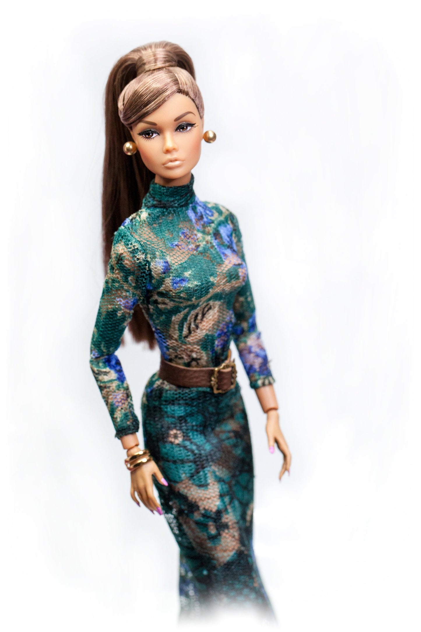 PDF Digital Pattern long dress for Poppy Parker and BB MTM dolls +Video sewing tutorial