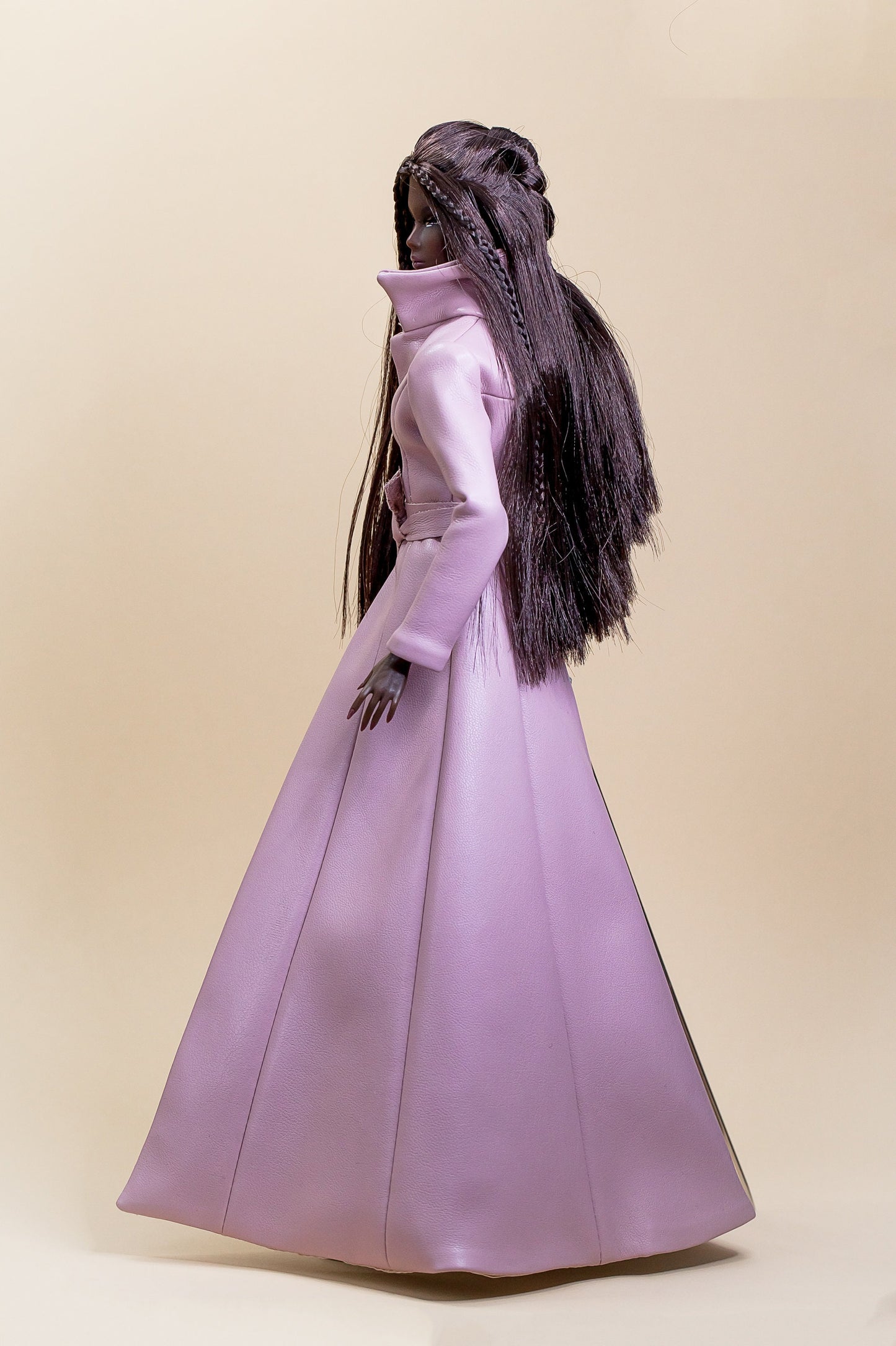 Faux leather coat for Integrity Toys Poppy Parker Fashion Royalty Nu Face doll