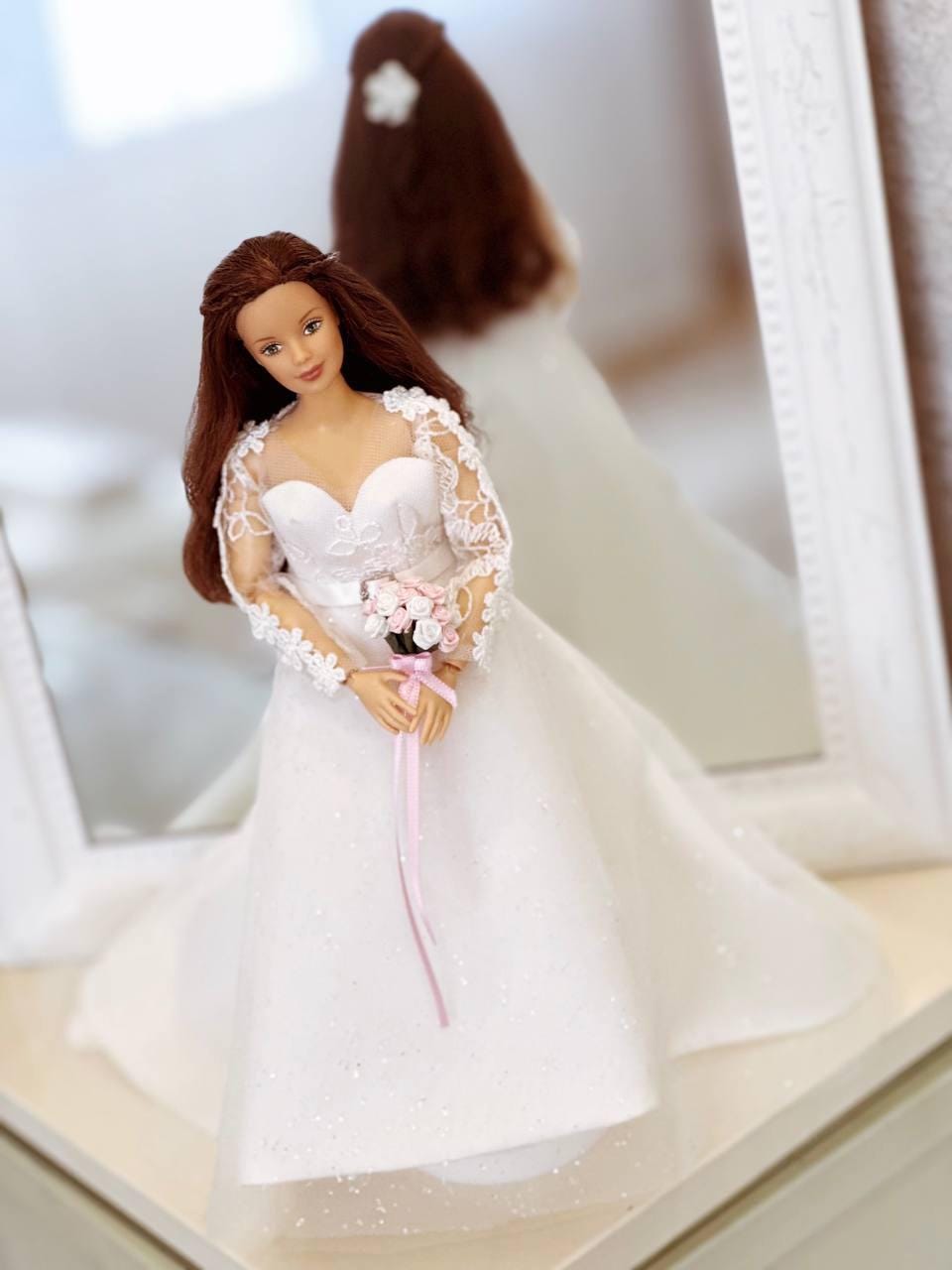 PDF Digital Pattern bridal dress, ball gown dress for BB Curv. dolls. Video tutorial.