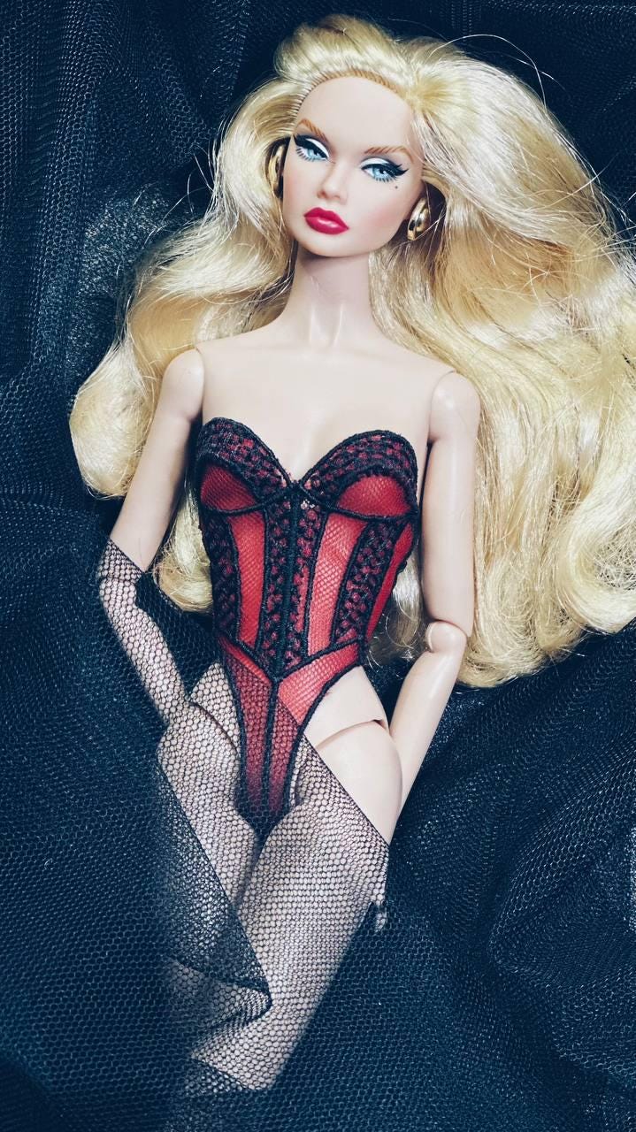 Digital Embroidery β Bodysuit Corset for Poppy Parker Integrity toys dolls