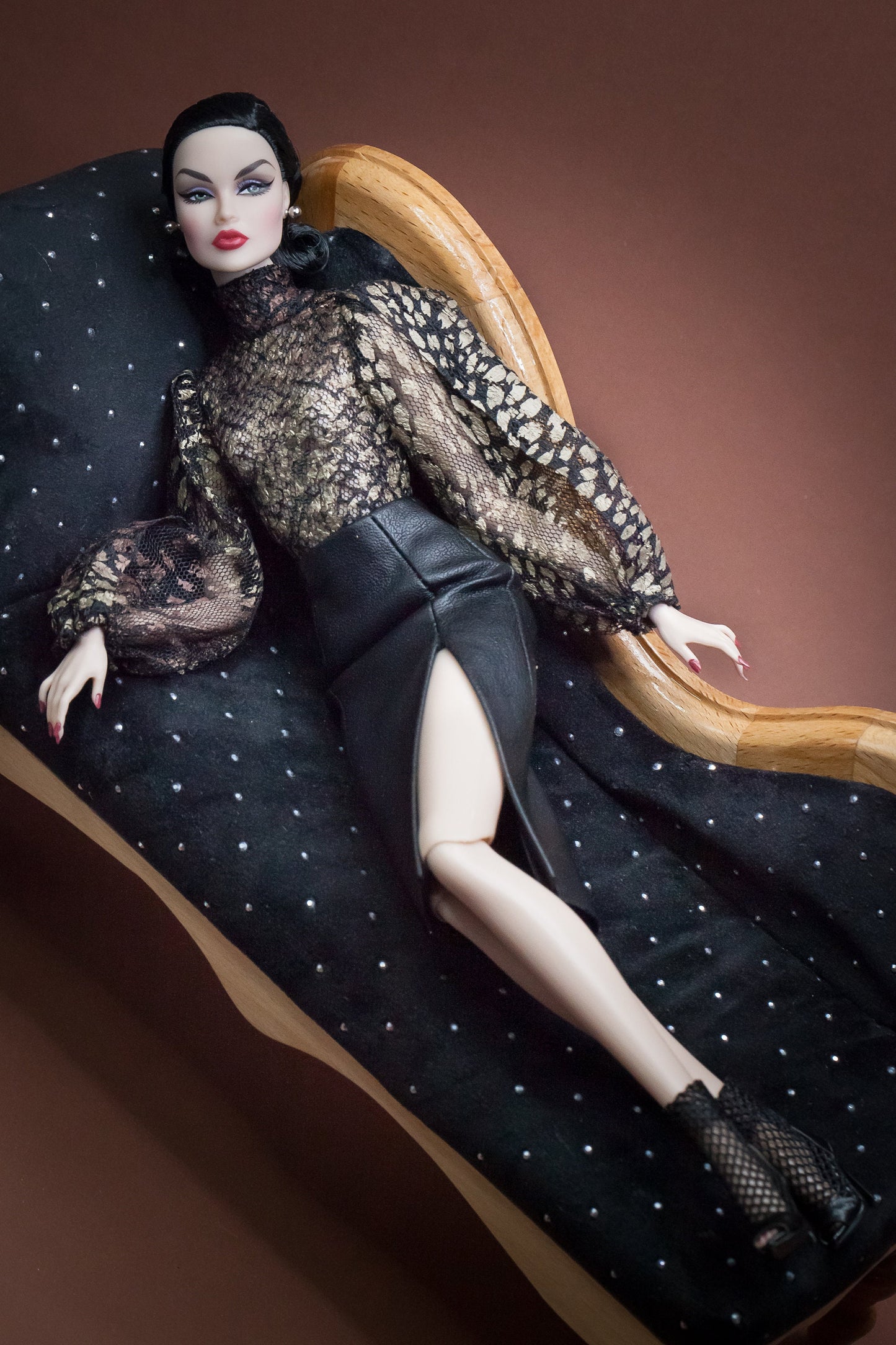 PDF Digital Pattern leather skirt for Fashion Royalty Nu Face and BB MTM dolls Integrity toys + tutorial