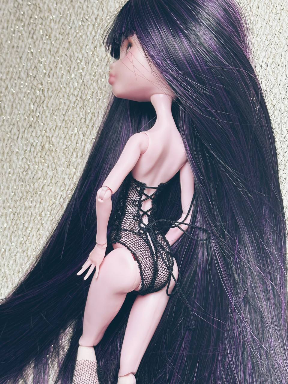 Edler Body für Monster DOLL G1 basic + adult Puppen. Gestickte Corsage. Body Lingerie Corset