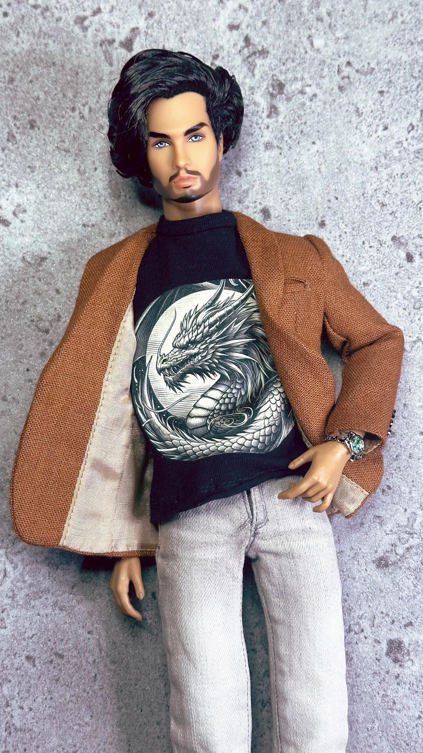 PDF Digital Pattern slim fit jacket coat for male FR HOMME Monarch doll Integrity toys. Video tutorial.
