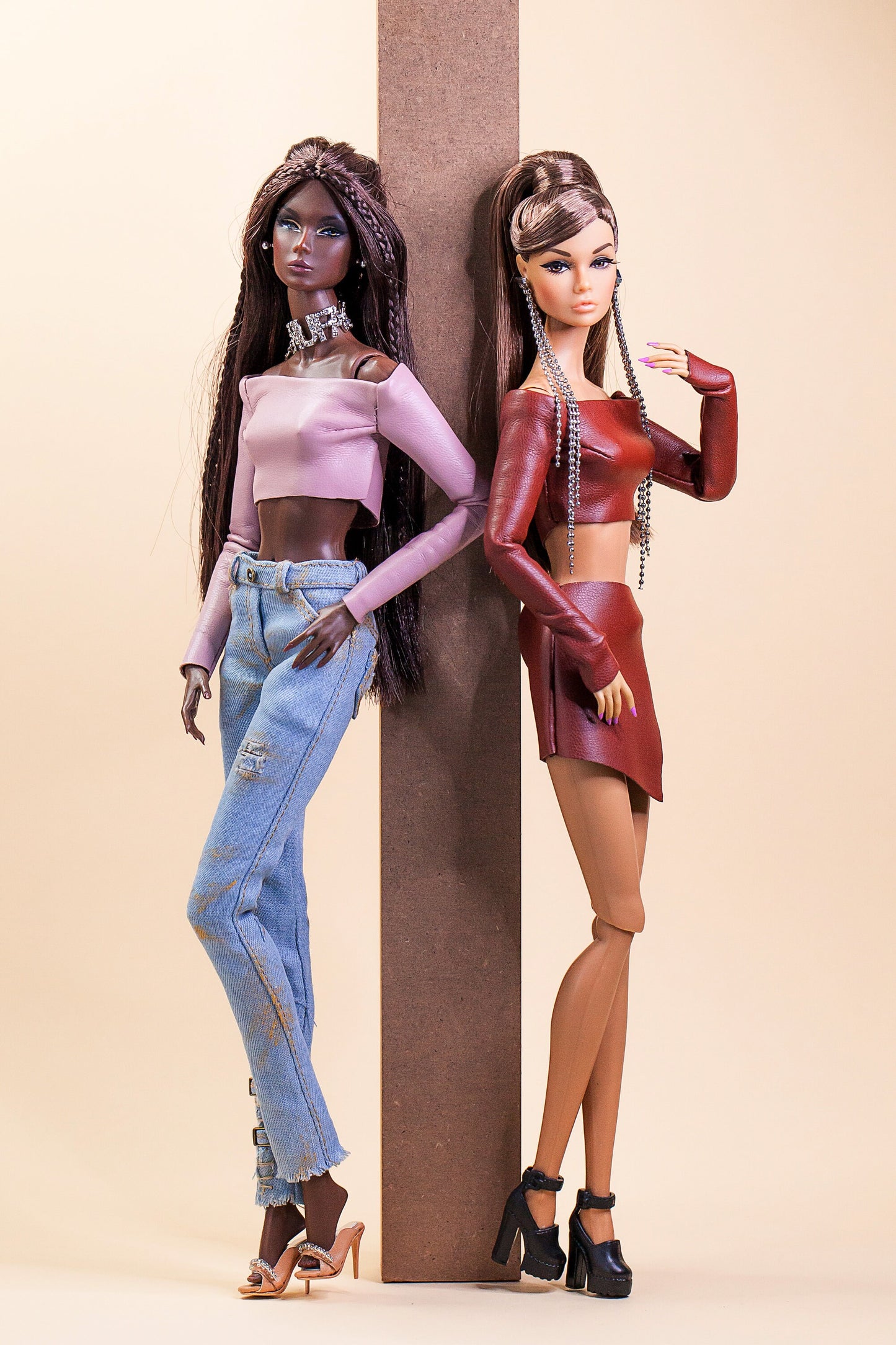 PDF Digital Pattern leather top for Fashion Royalty Nu Face Poppy Parker doll Integrity toys. VIDEO tutorial.