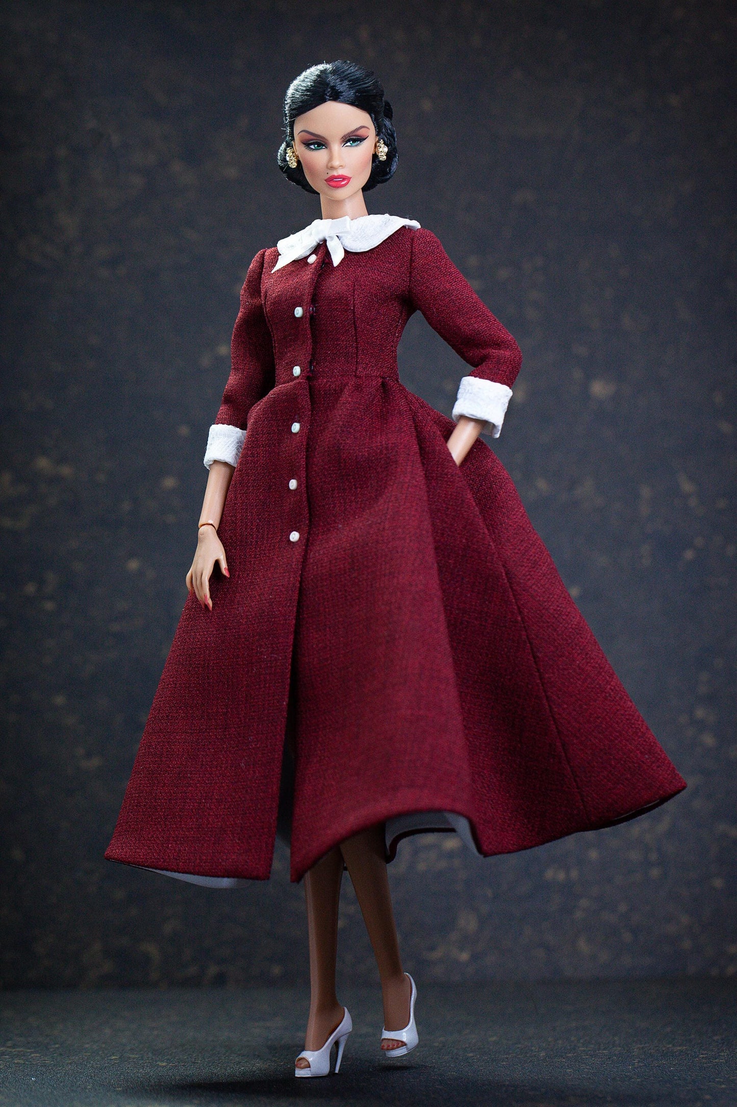 PDF Digital Pattern retro 50s dress for BB & Integrity toys dolls. VIDEO tutorial.