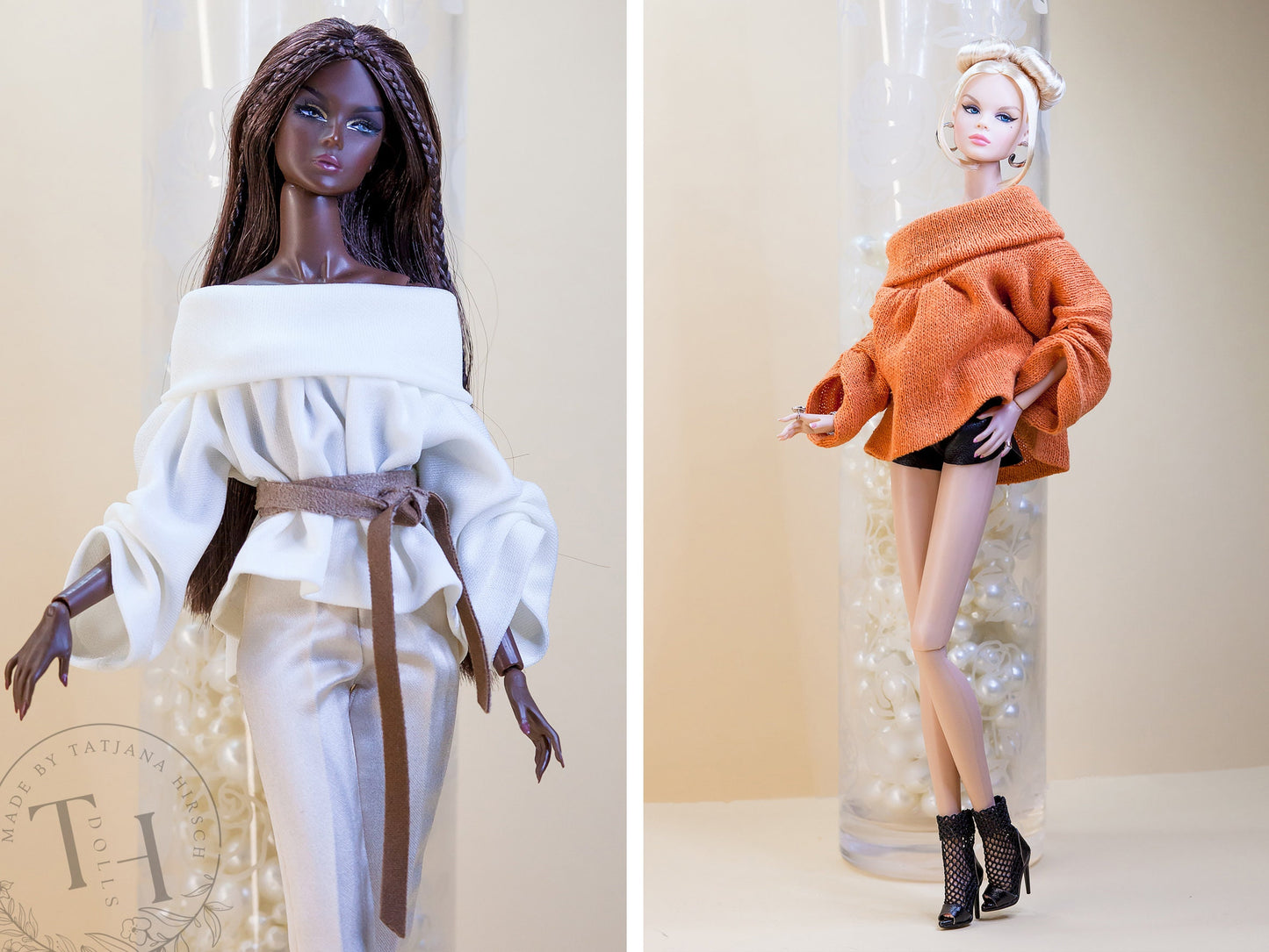 PDF Digital Pattern flowing pleated blouse for BB & Integrity toys dolls. VIDEO tutorial.
