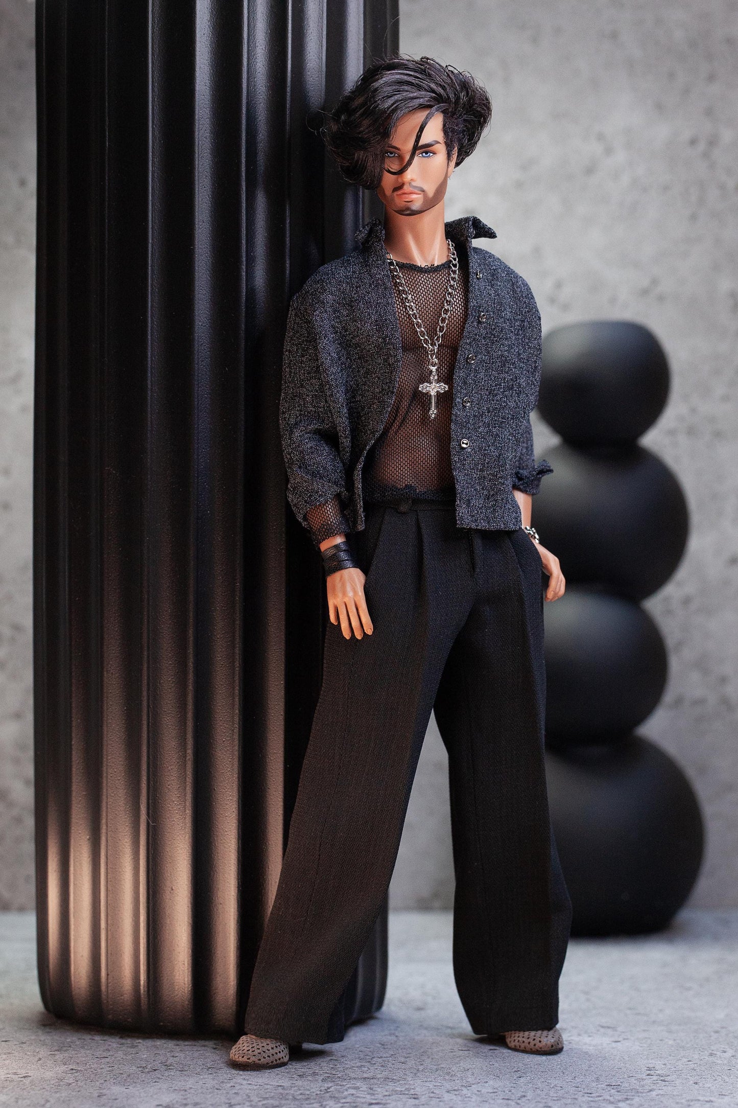 PDF Digital Pattern wide pleated trousers pants for male FR HOMME doll Integrity toys.