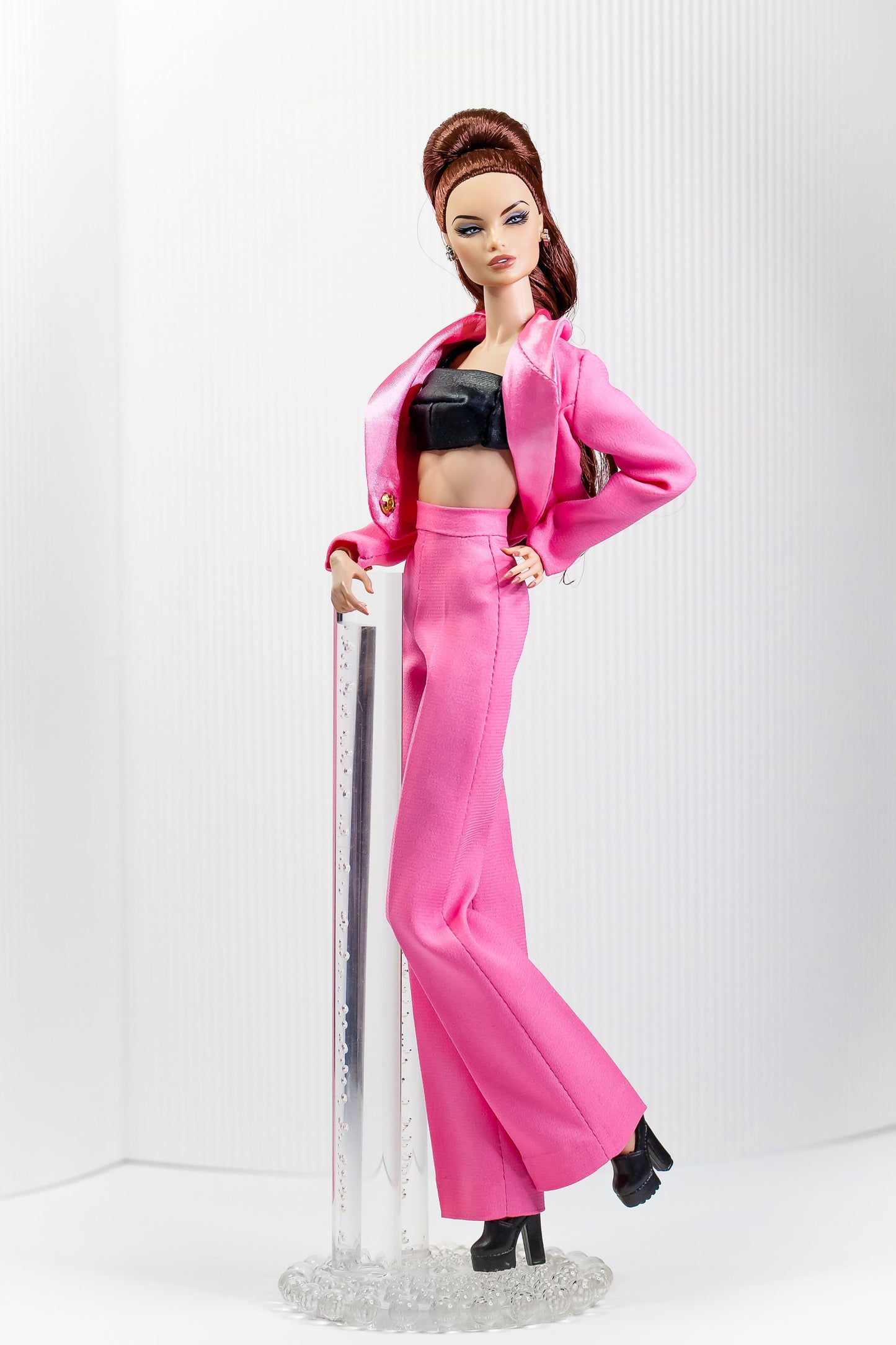 PDF Digital Pattern elegant suit blazer & trousers for Fashion Royalty Nu Face doll Integrity toys. VIDEO tutorial.
