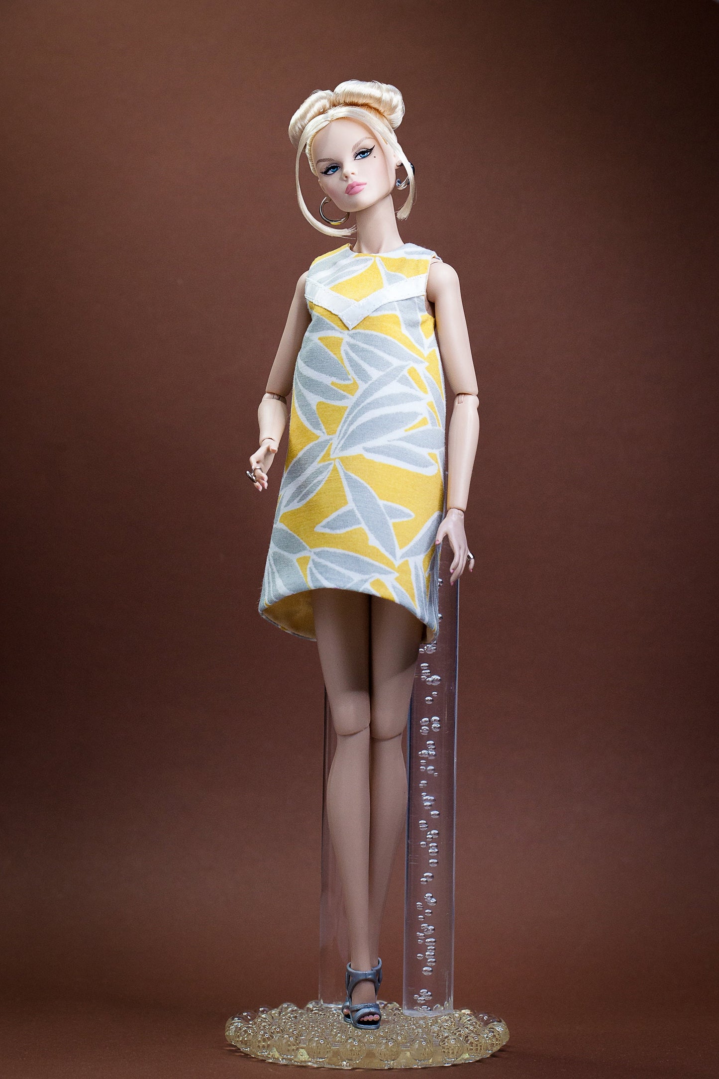 PDF Digital Pattern retro dress for BB Fashion Royalty Nu Face Poppy Parker Tulabelle dolls.