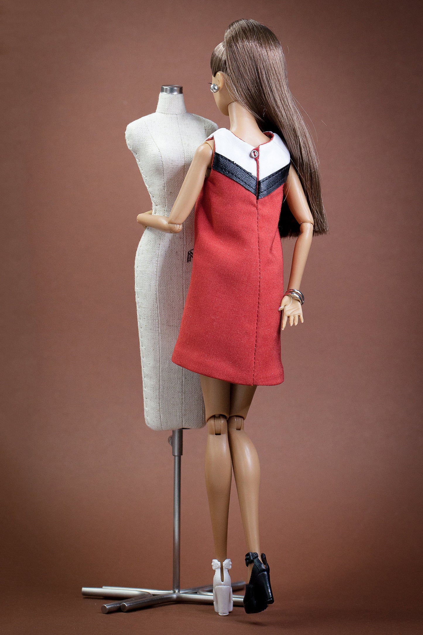 PDF Digital Pattern retro dress for BB Fashion Royalty Nu Face Poppy Parker Tulabelle dolls.