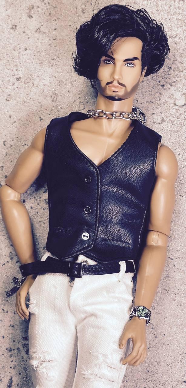 PDF Digital Pattern leather vest for male FR HOMME Monarch doll Integrity toys.