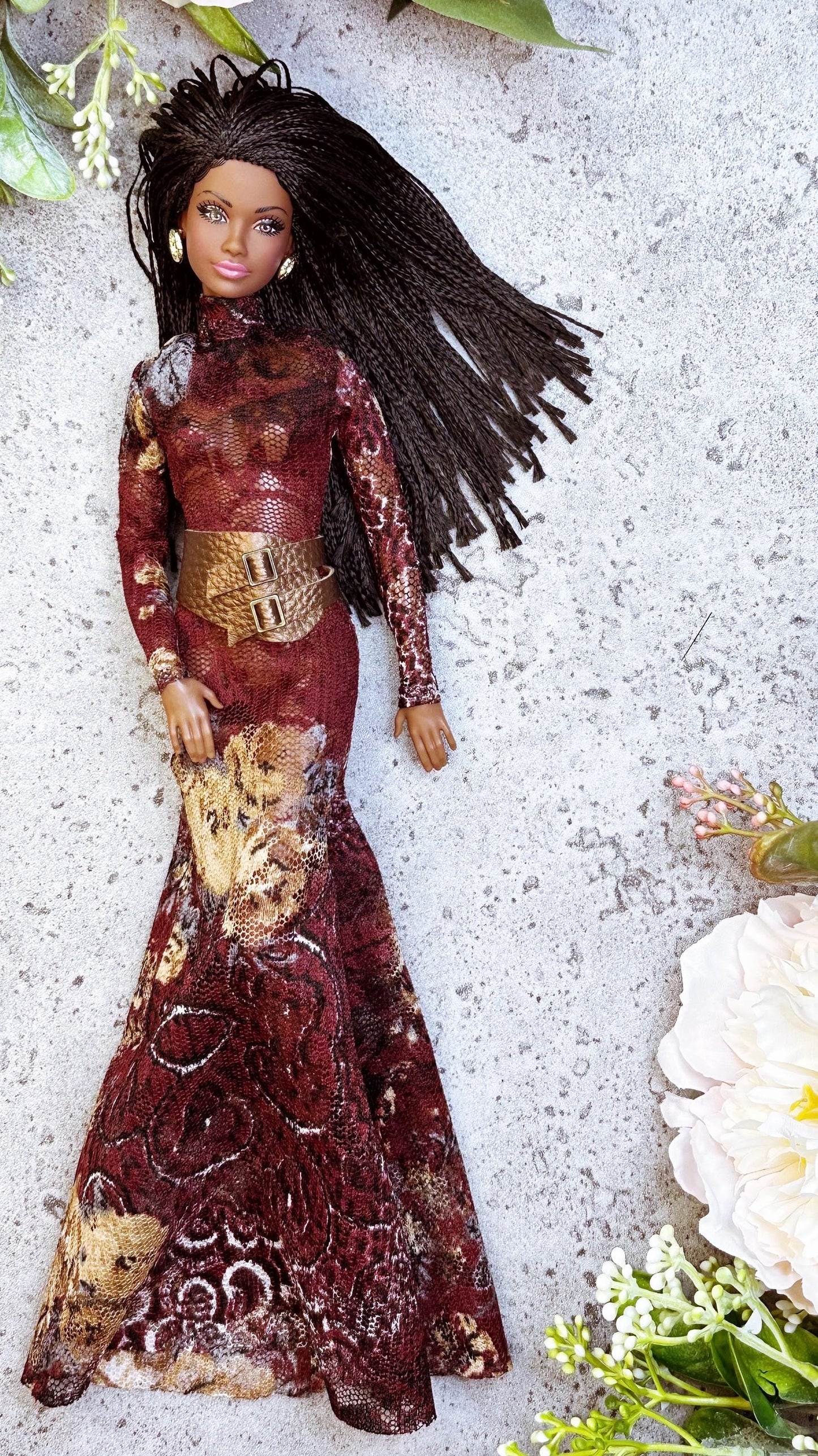PDF Digital Pattern long dress for Poppy Parker and BB MTM dolls +Video sewing tutorial