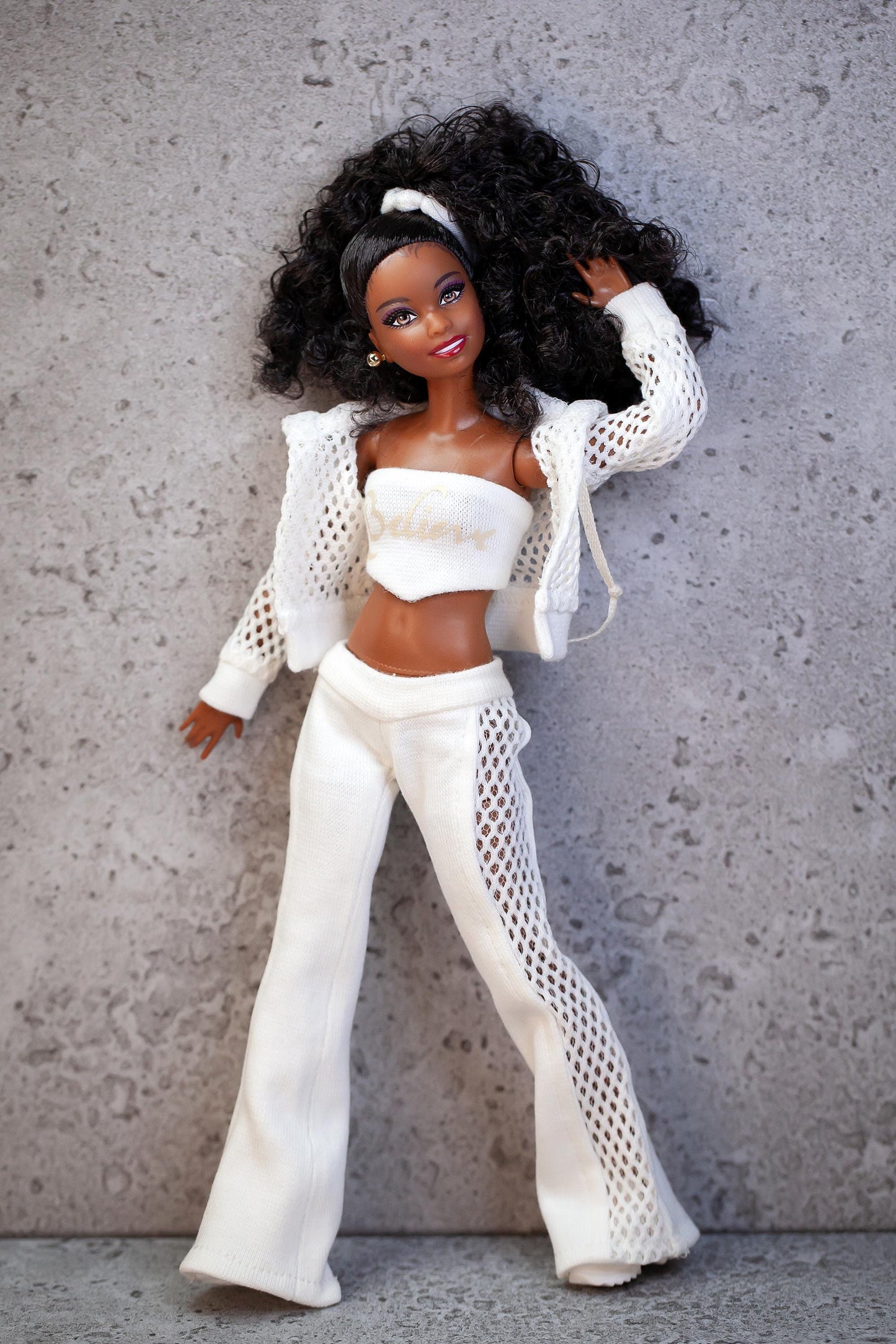 PDF Digital Pattern jogging suit, sweatshirt, trousers for BB Petite (little) dolls. Video tutorial.