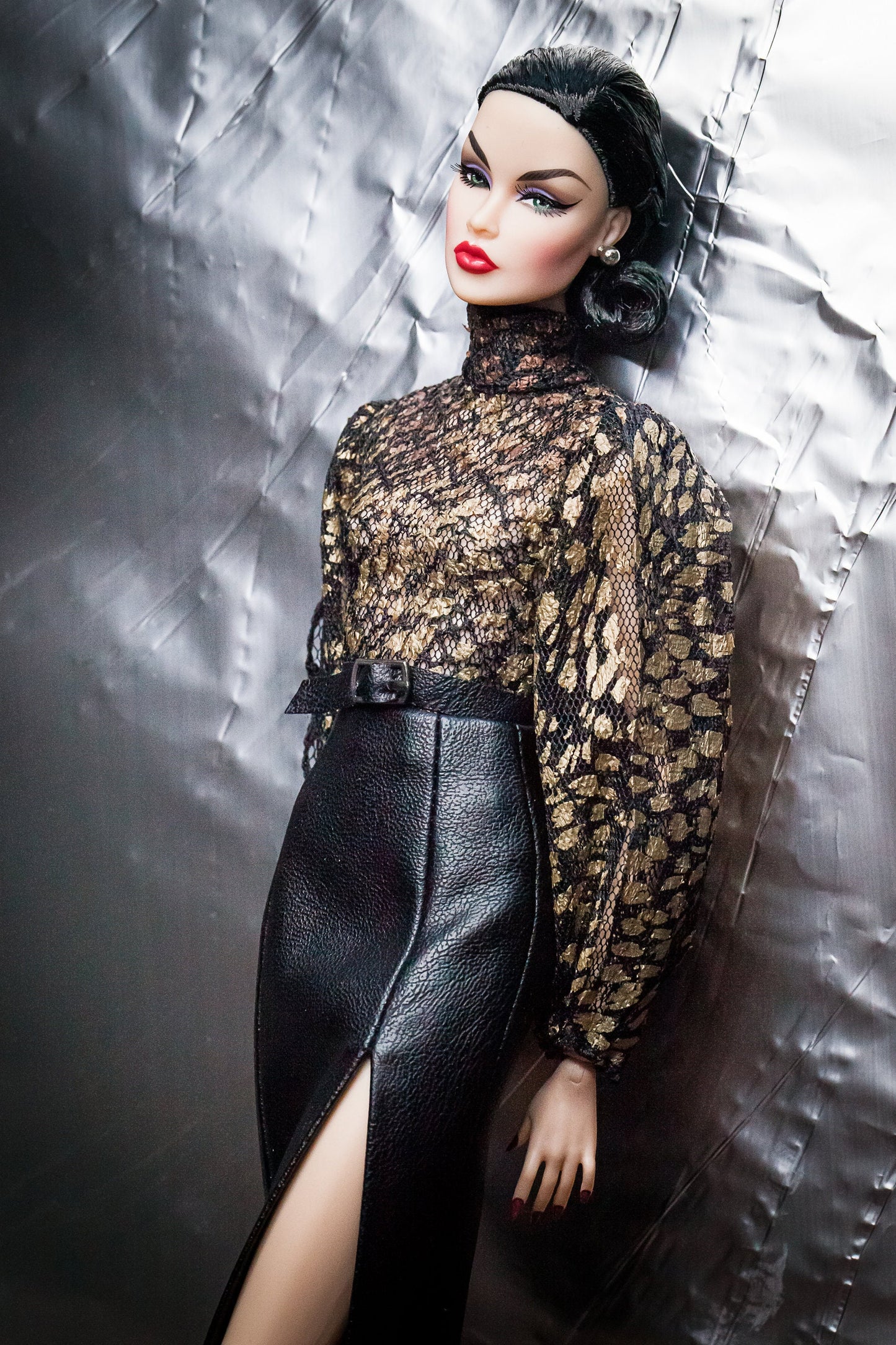 PDF Digital Pattern leather skirt for Fashion Royalty Nu Face and BB MTM dolls Integrity toys + tutorial