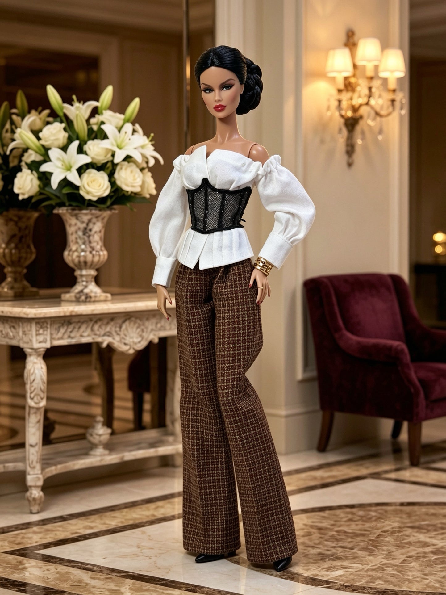 PDF Digital Pattern Juliette blouse for Integrity toys Fashion Royalty Nu Face Poppy Parker BBMTM Mizi Jhd Xian Xian dolls + Video Tutorial