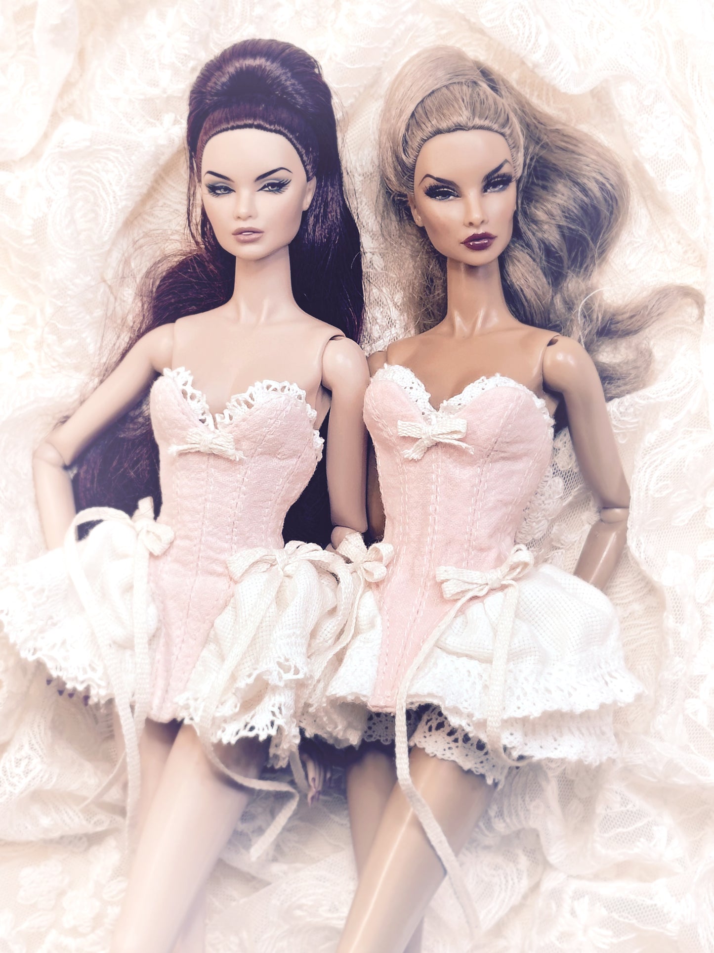 PDF Digital Pattern marshmallow corset dress for 1:6 dolls / Integrity toys/ BB dolls. VIDEO tutorial.