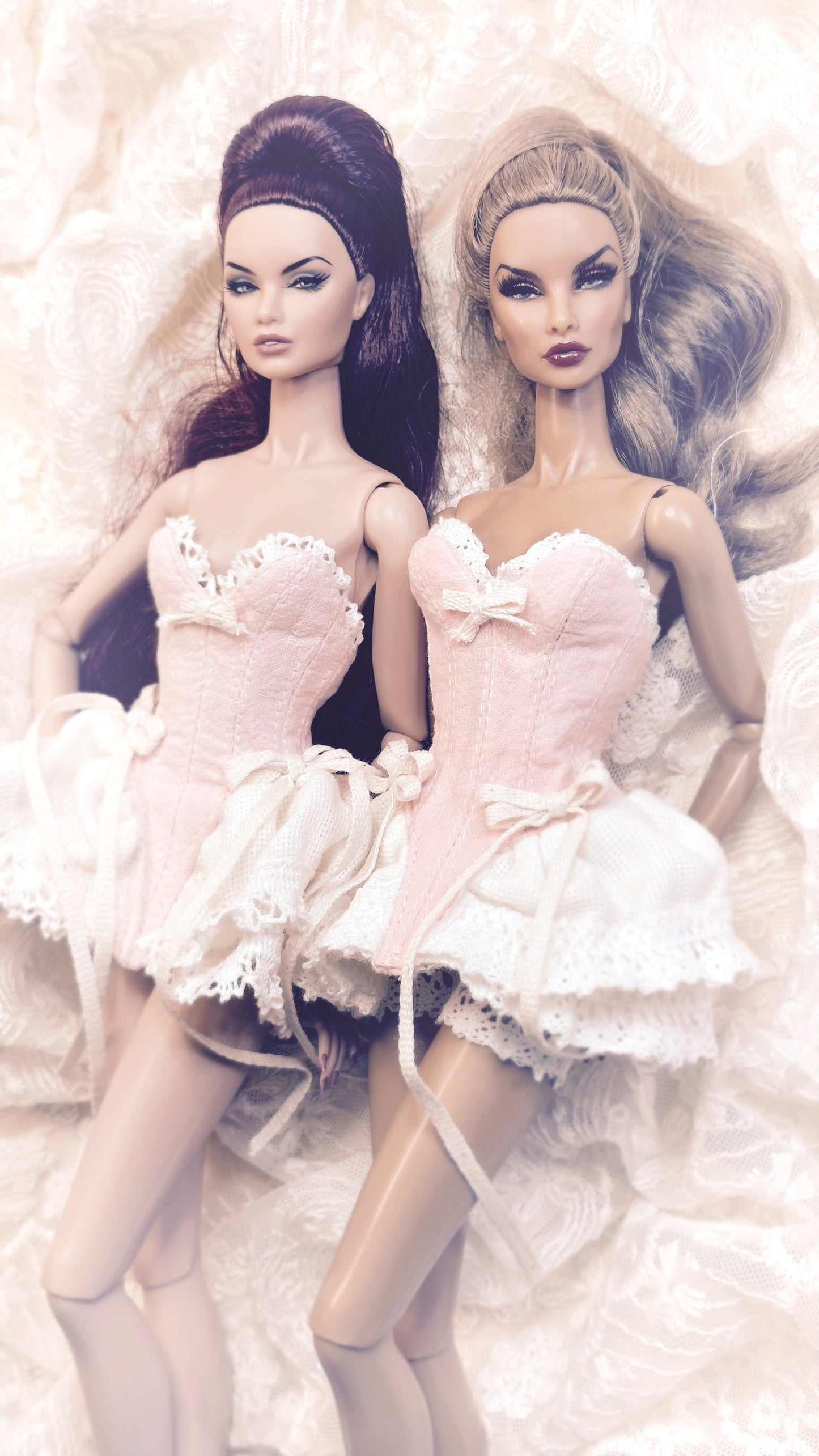 PDF Digital Pattern marshmallow corset dress for 1:6 dolls / Integrity toys/ BB dolls. VIDEO tutorial.