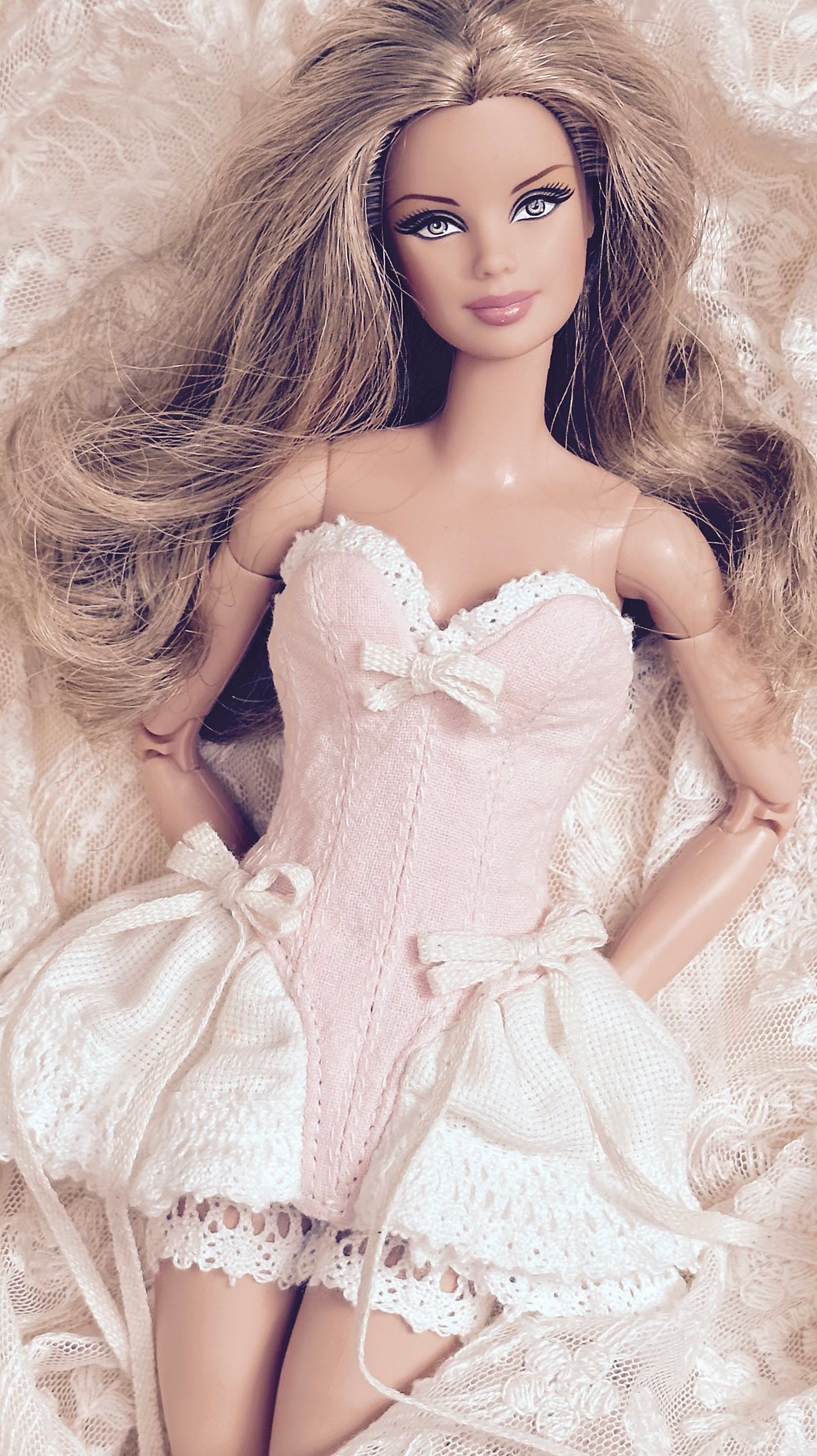 PDF Digital Pattern marshmallow corset dress for 1:6 dolls / Integrity toys/ BB dolls. VIDEO tutorial.