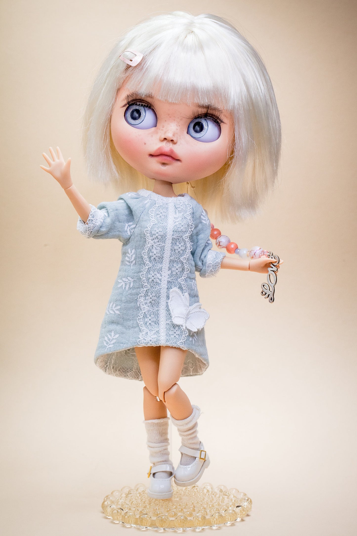 Mulberry dress for Blythe doll. Butterfly dress. 1:6 doll dress.