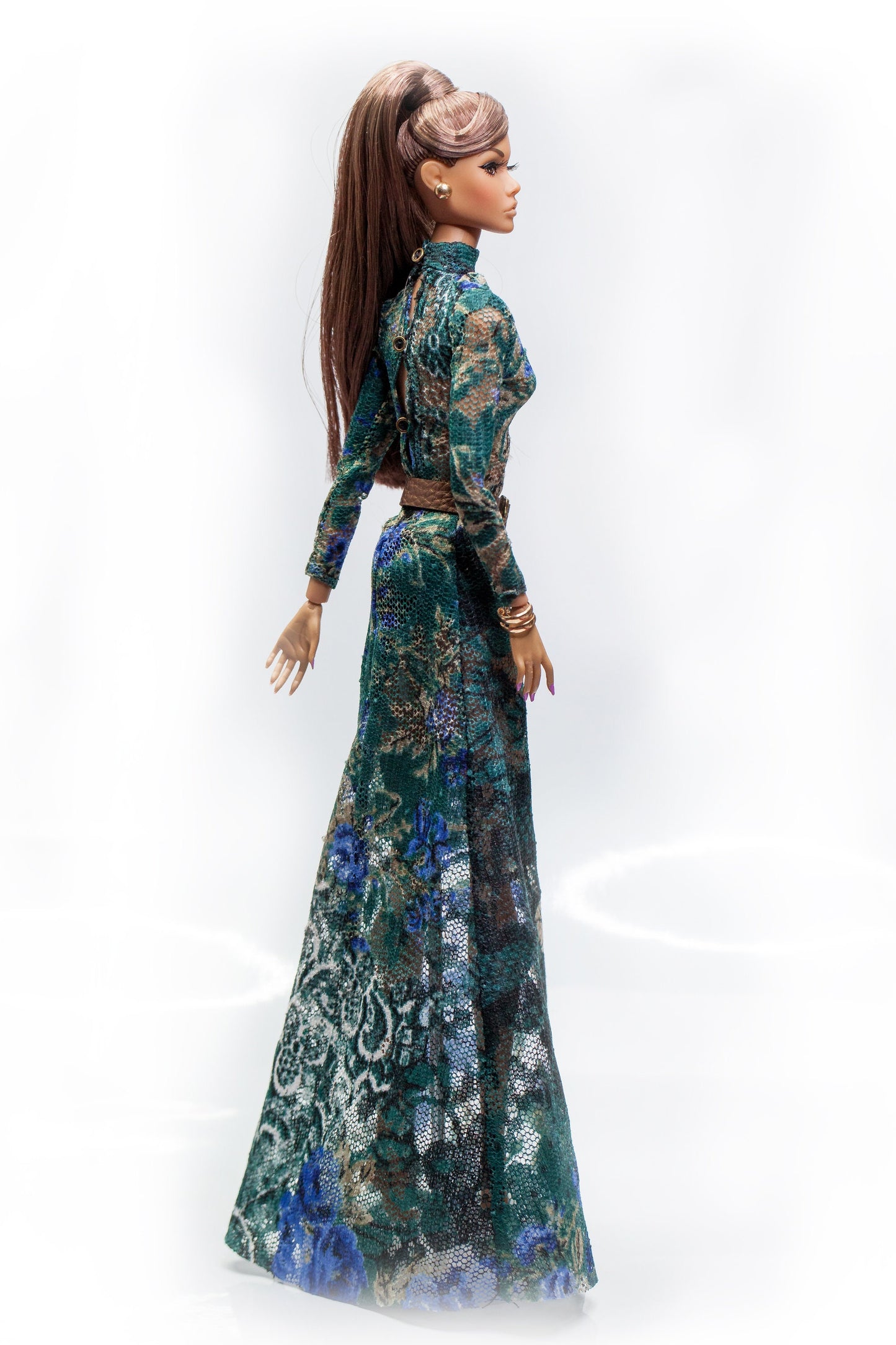 Long dress with sleeves for Integrity Toys Poppy Parker Nu Face Fashion Royalty dolls