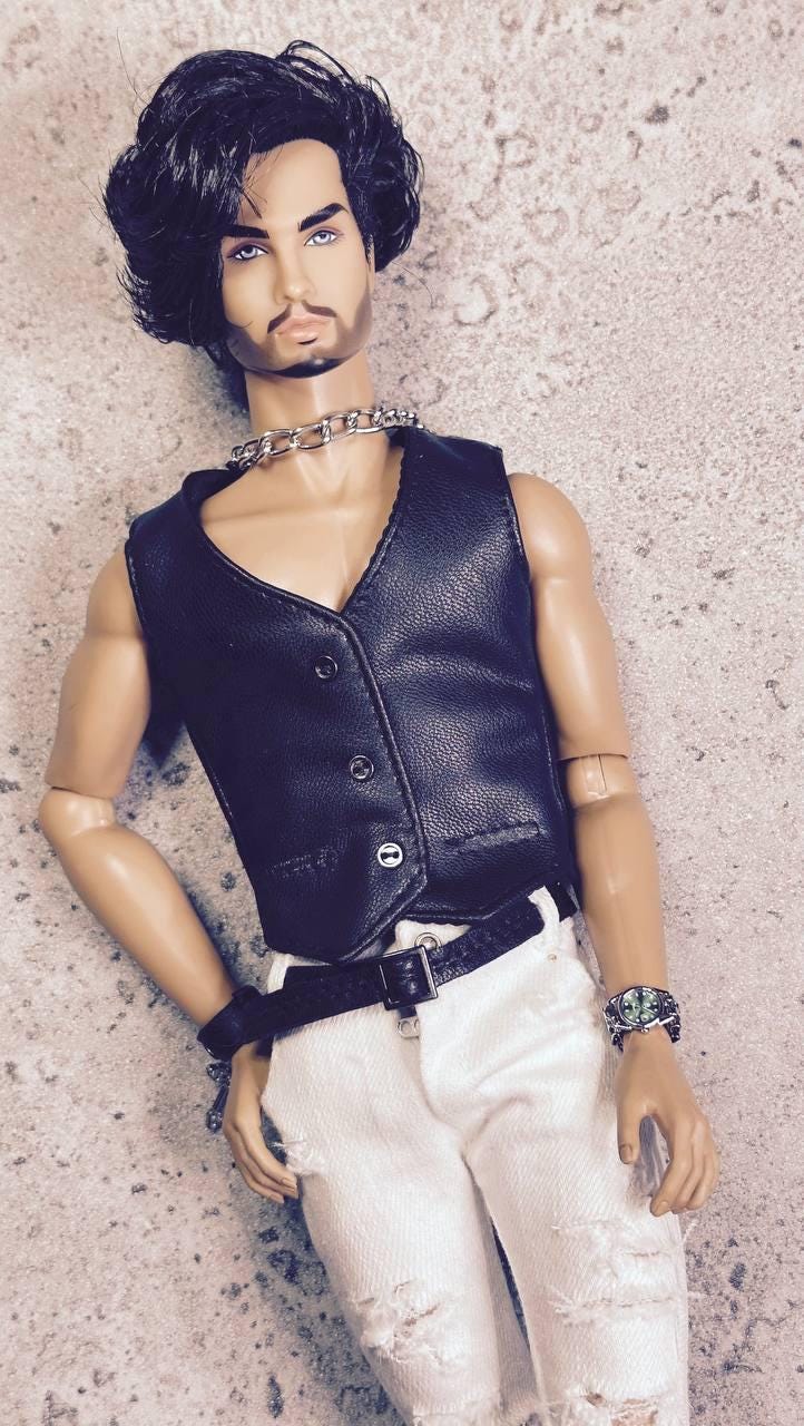 PDF Digital Pattern leather vest for male FR HOMME Monarch doll Integrity toys.