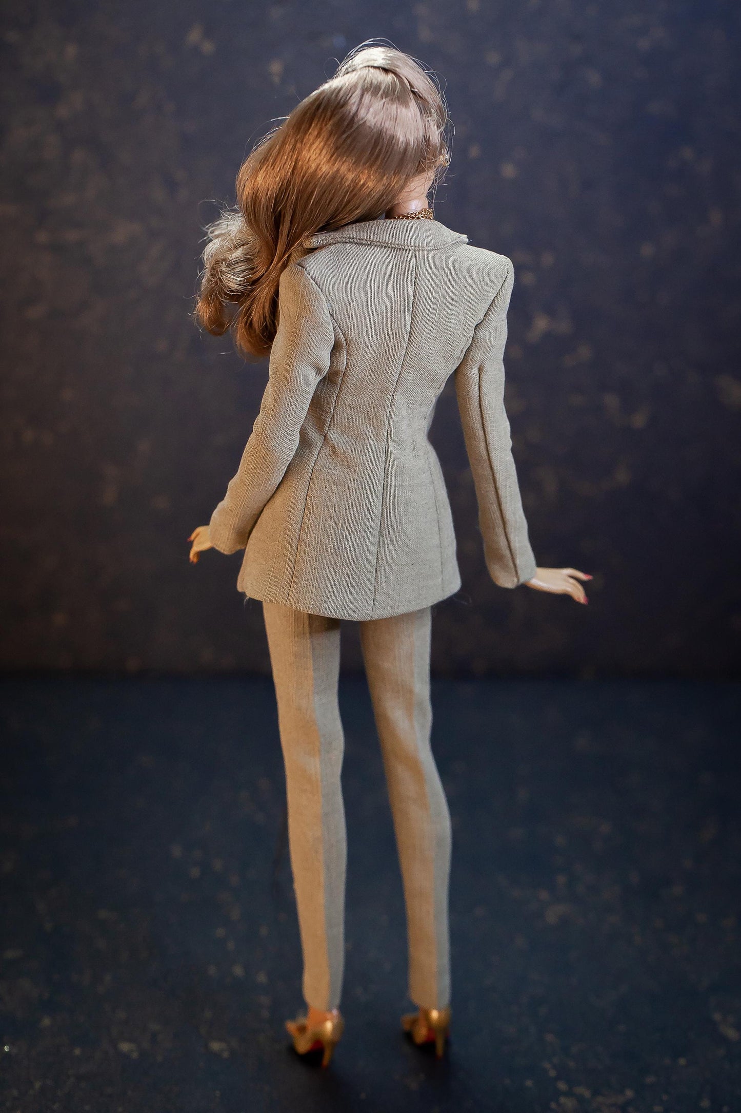 Suit blazer, trousers, vest moss green for Integrity Toys Poppy Parker Fashion Royalty Nu Face BB MTM