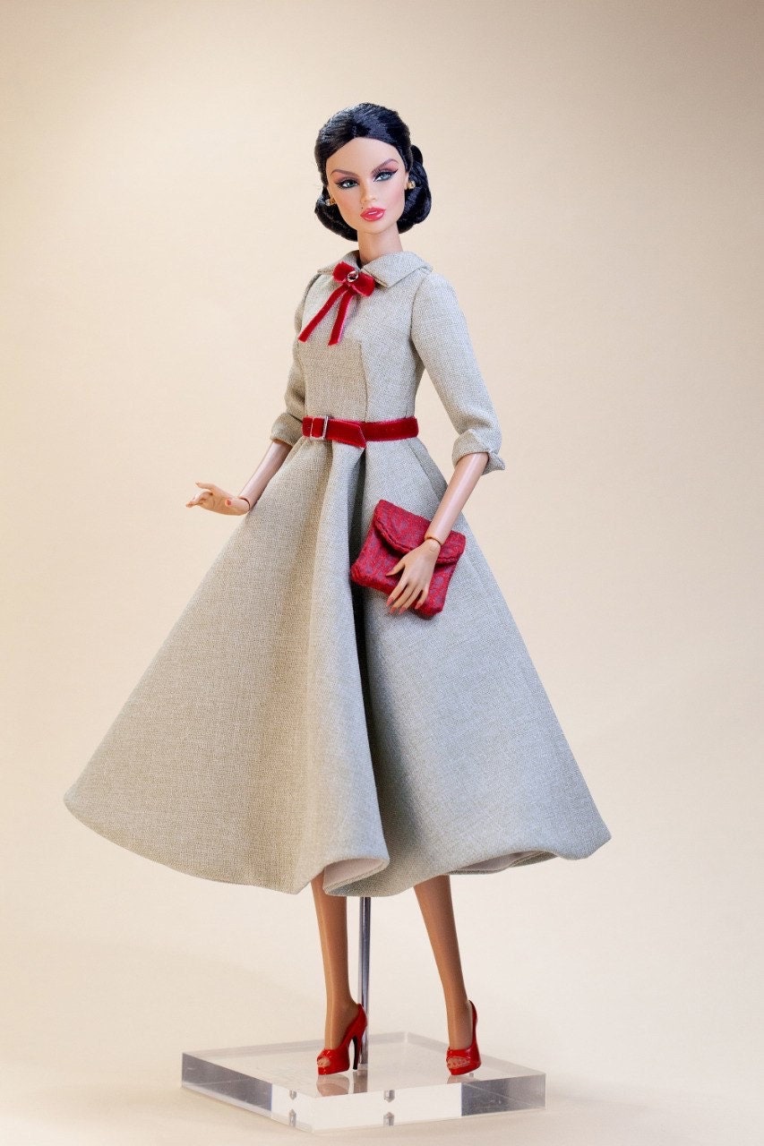 Retro Kleid für Integrity toys Fashion Royalty Nu Face Poppy Parker dolls.