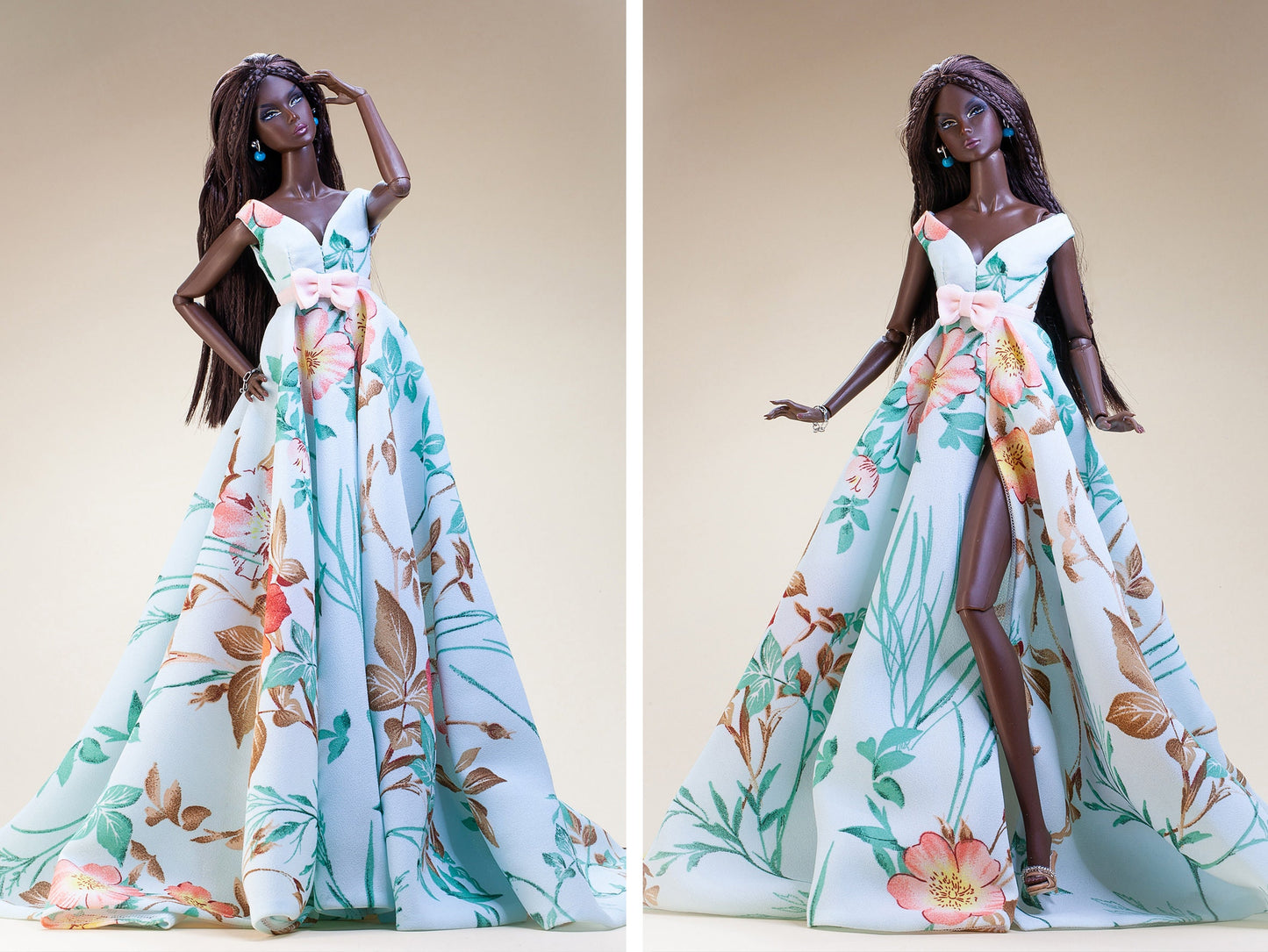 Long dress with slit for Integrity Toys Fashion dolls.