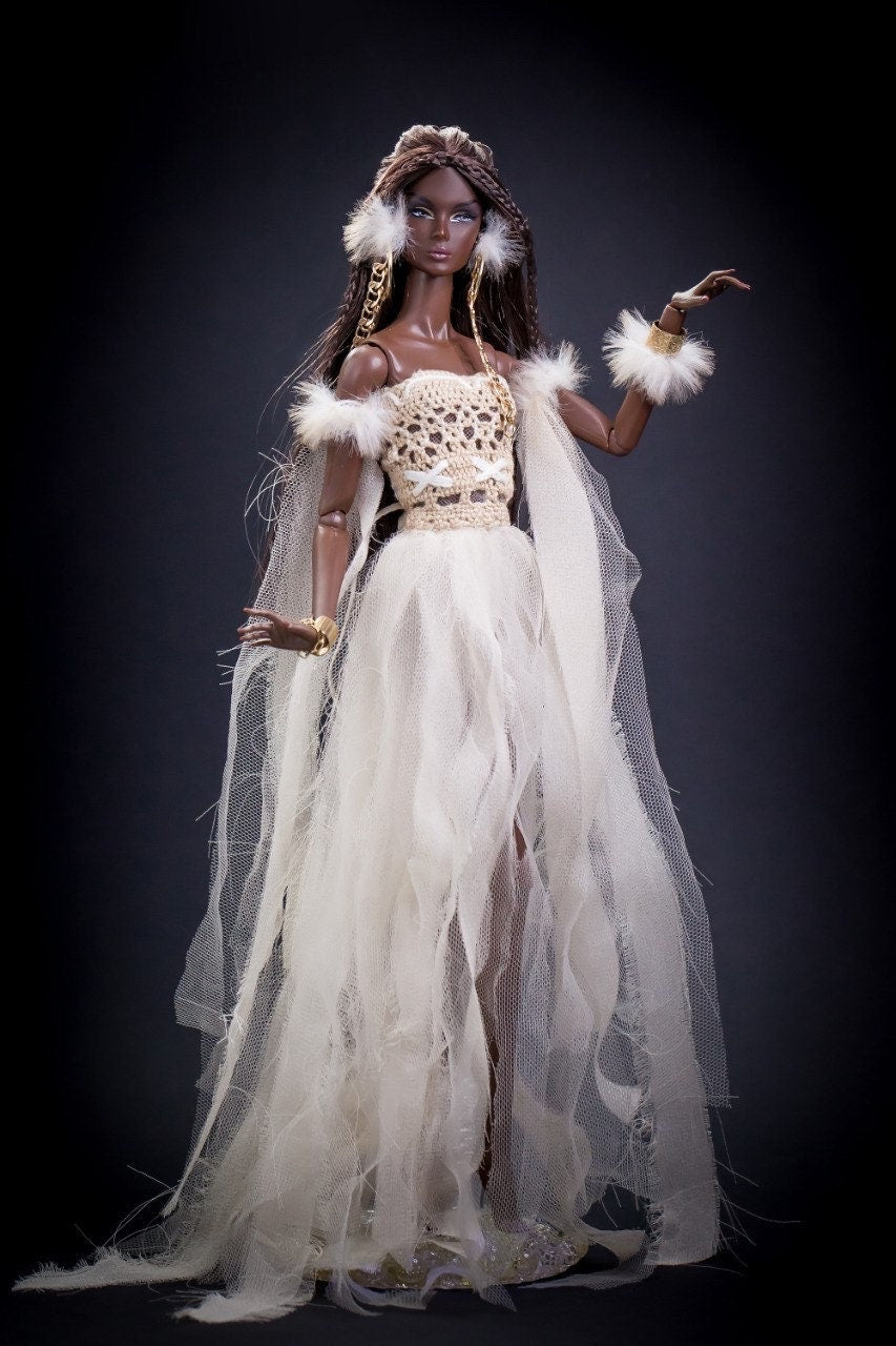 Earth Angel dress for Integrity toys Fashion Royalty Nu Face Poppy Parker dolls.