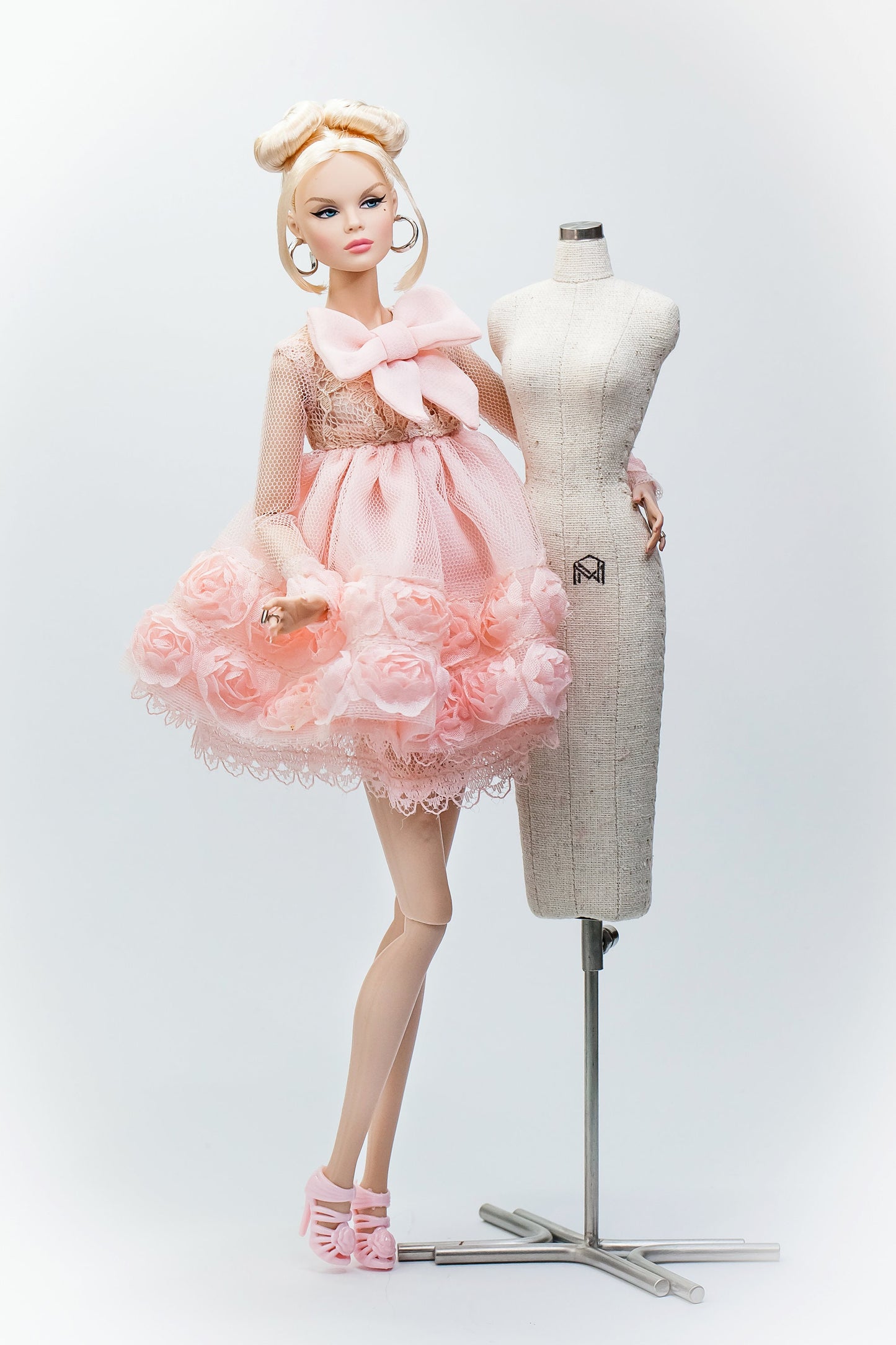 PDF Digital Pattern Babydoll dress for Fashion Royalty Nu Face Poppy Parker doll Integrity toys. VIDEO tutorial.