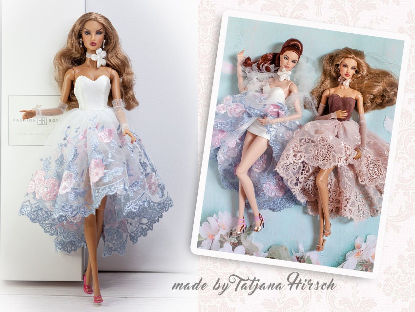 PDF Digital Pattern Cocktail dress for Fashion Royalty, Nu Face, Poppy Parker, BB MTM dolls, Integrity toys.
