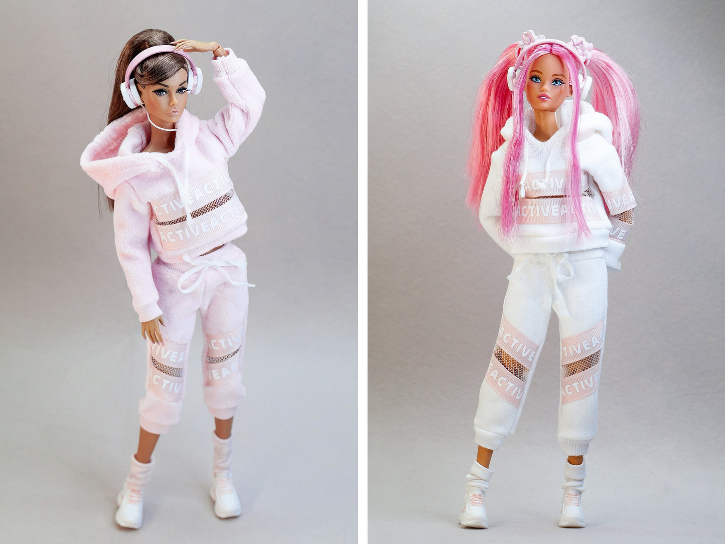 PDF Digital Pattern jogging suit, sweatshirt, trousers for BB & Integrity toys dolls. VIDEO tutorial.