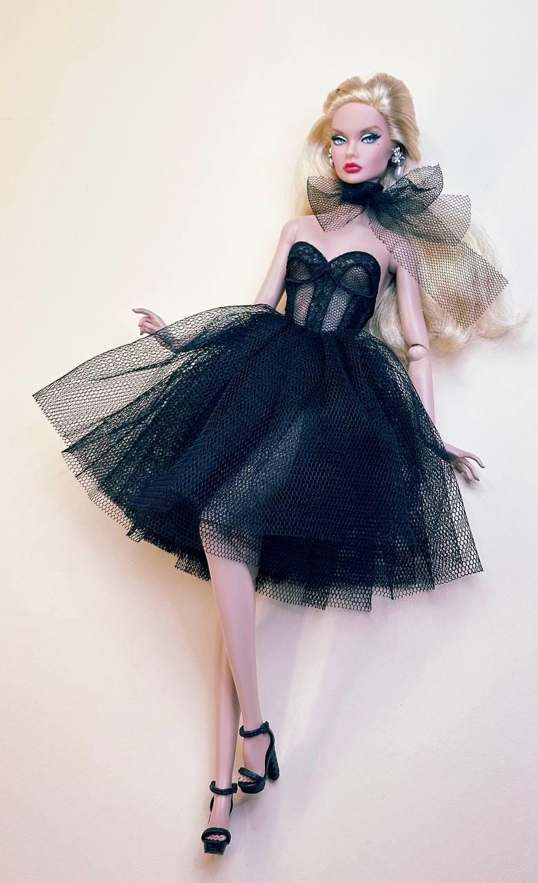 Elegant tulle dress with bodice for Integrity Toys Fashion Dolls – Fashion Royalty, Nu face, Poppy Parker Fashion dolls (1:6 scale)