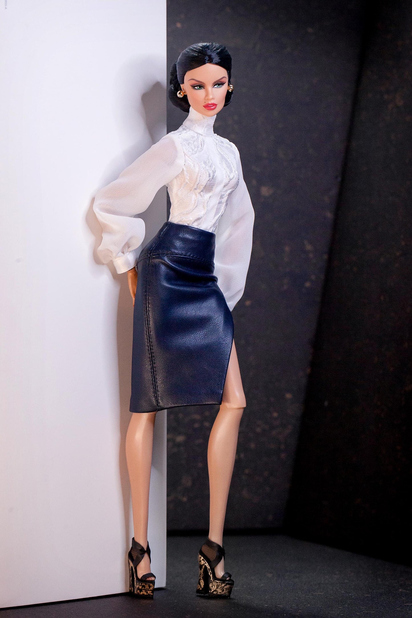 Body and skirt leather imitation for Integrity Toys Poppy Parker Fashion Royalty Nu Face dolls