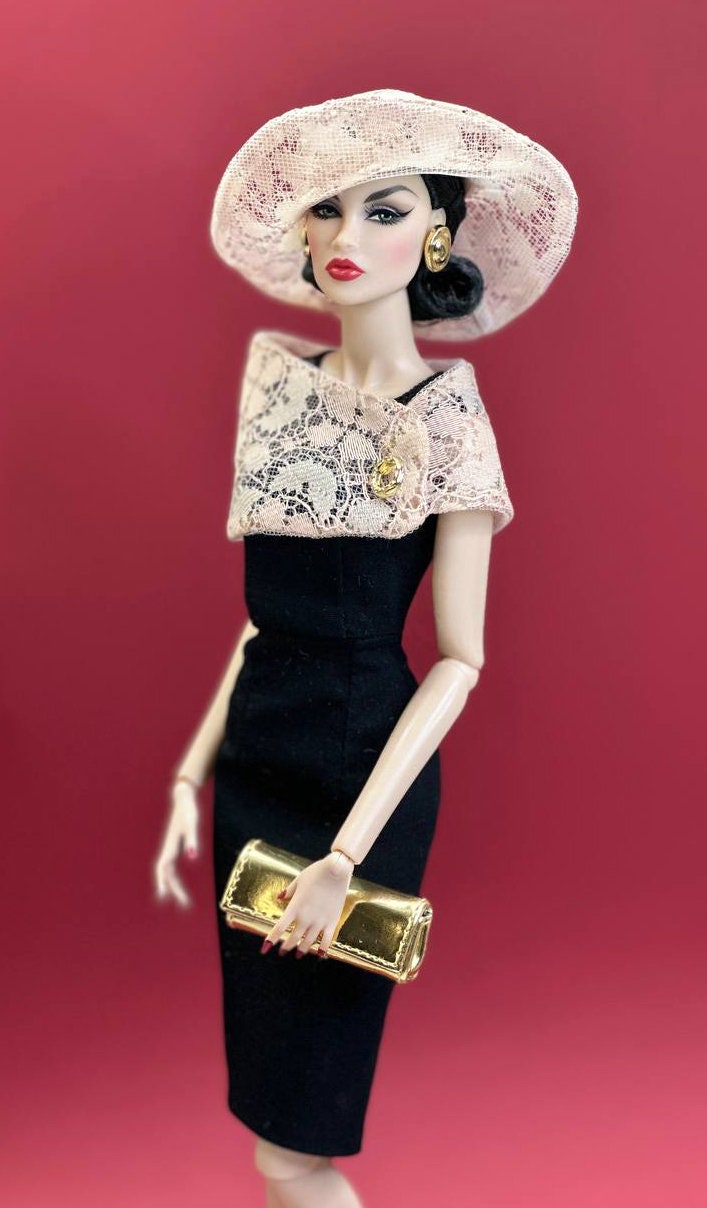 PDF Digital Pattern couture hat for BB &amp; Integrity toys dolls. VIDEO tutorial.