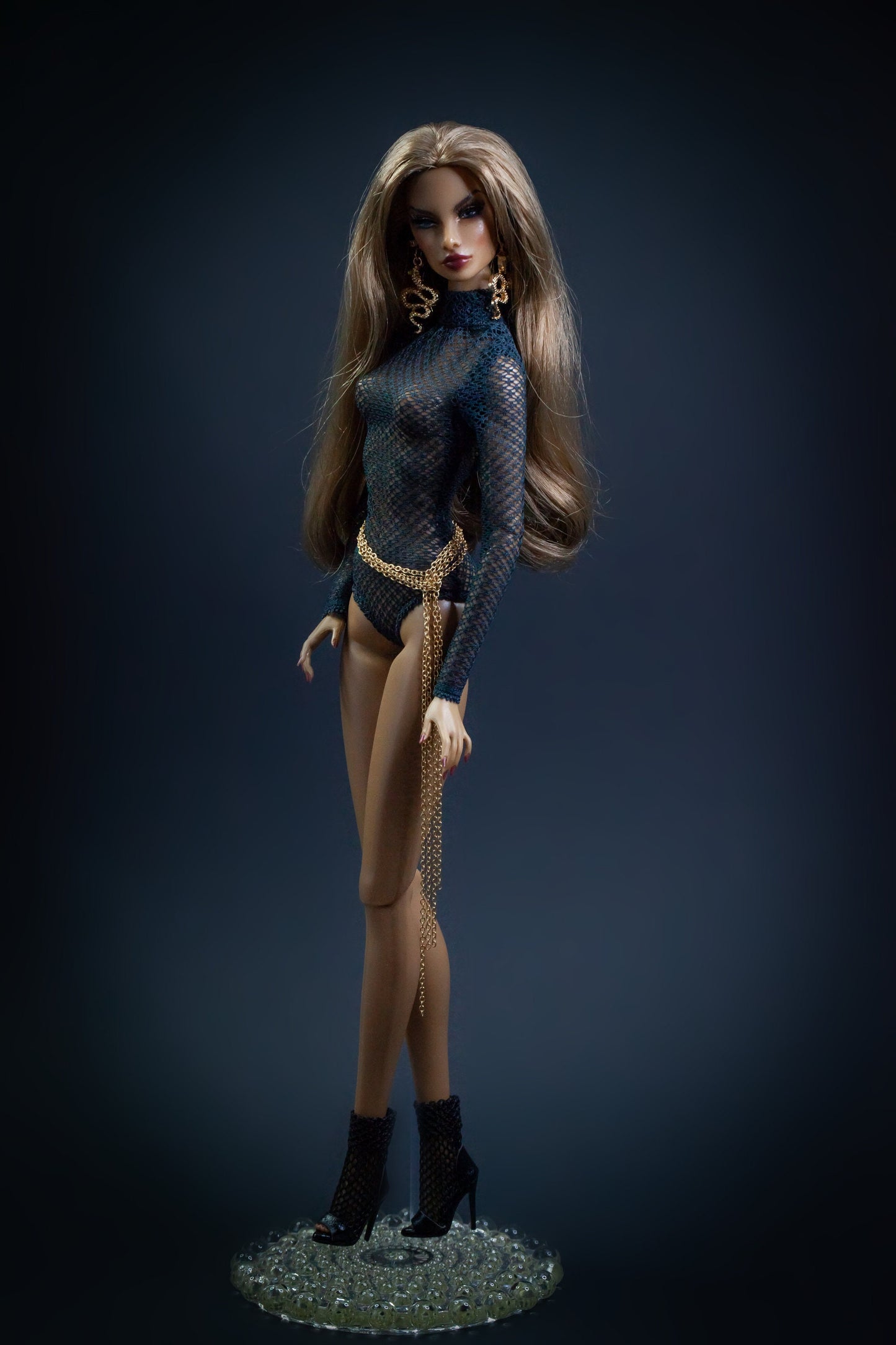Body blouse made of mesh fabric for Integrity Toys Poppy Parker Fashion Royalty Nu Face Dolls