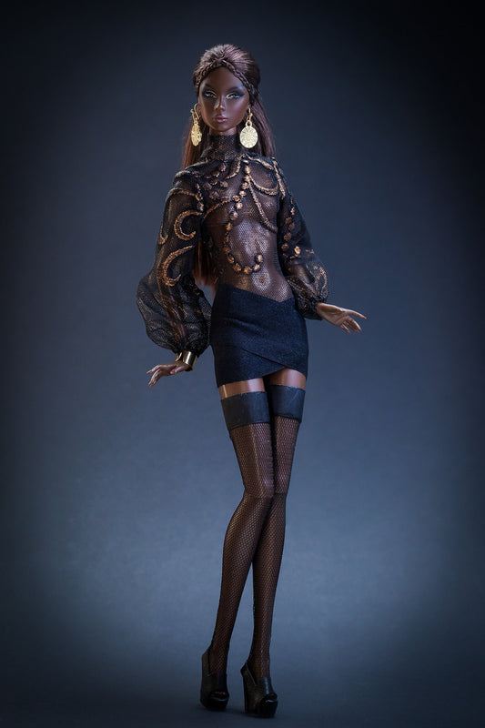 Body Miniskirt Shoes Black for Integrity Toys Poppy Parker Fashion Royalty Nu Face