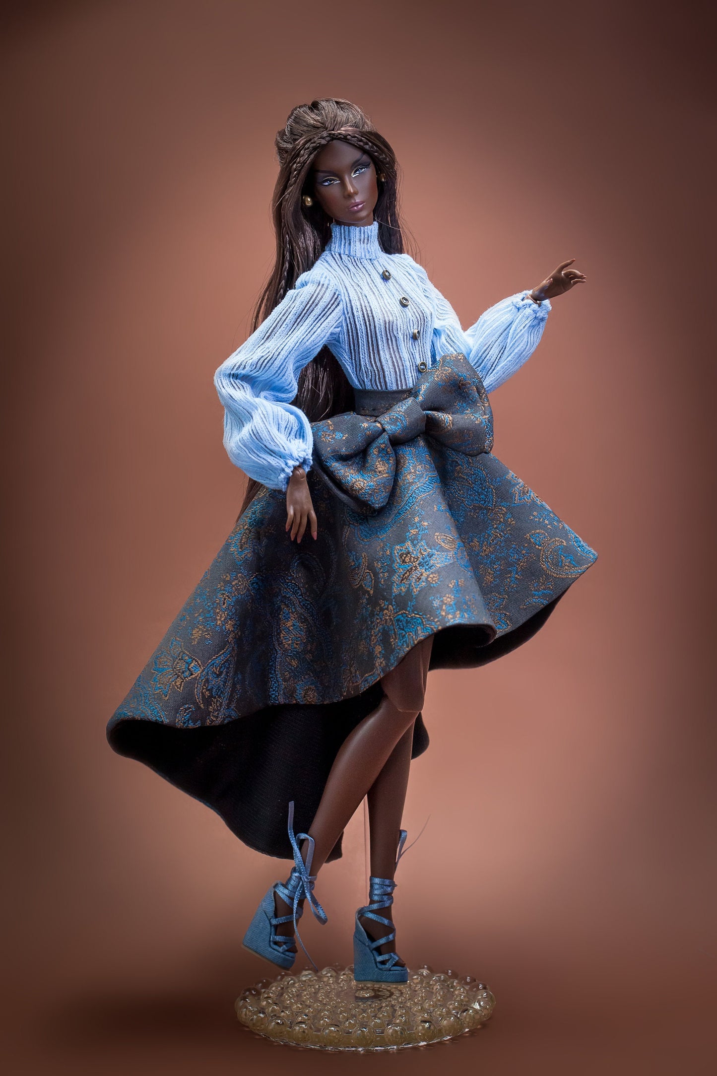 PDF Digital Pattern circle skirt for Fashion Royalty Nu Face Poppy Parker doll Integrity toys. VIDEO tutorial.
