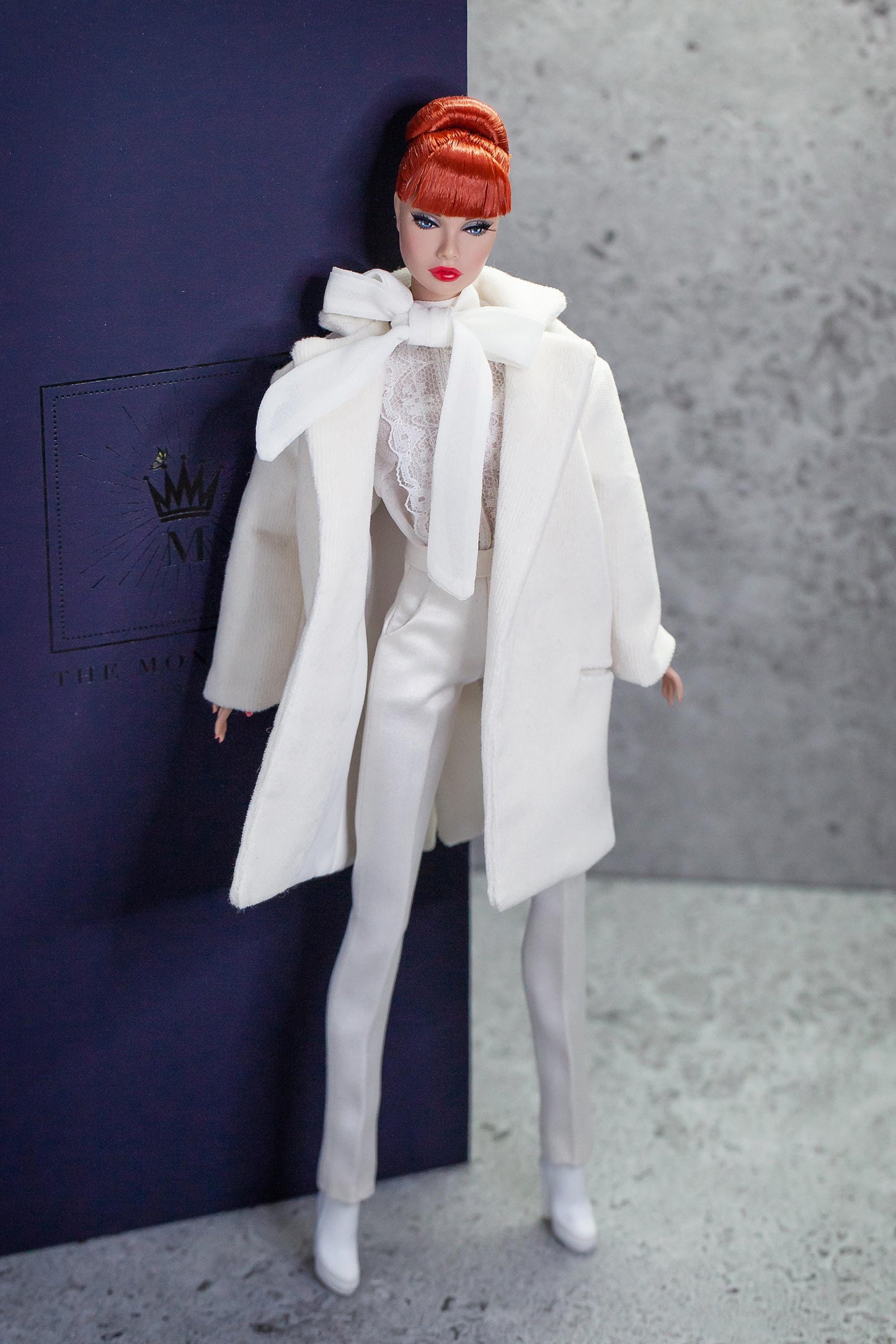 PDF Digital Pattern trench coat for BB &amp; Integrity toys 1:6 dolls. VIDEO tutorial instructions.