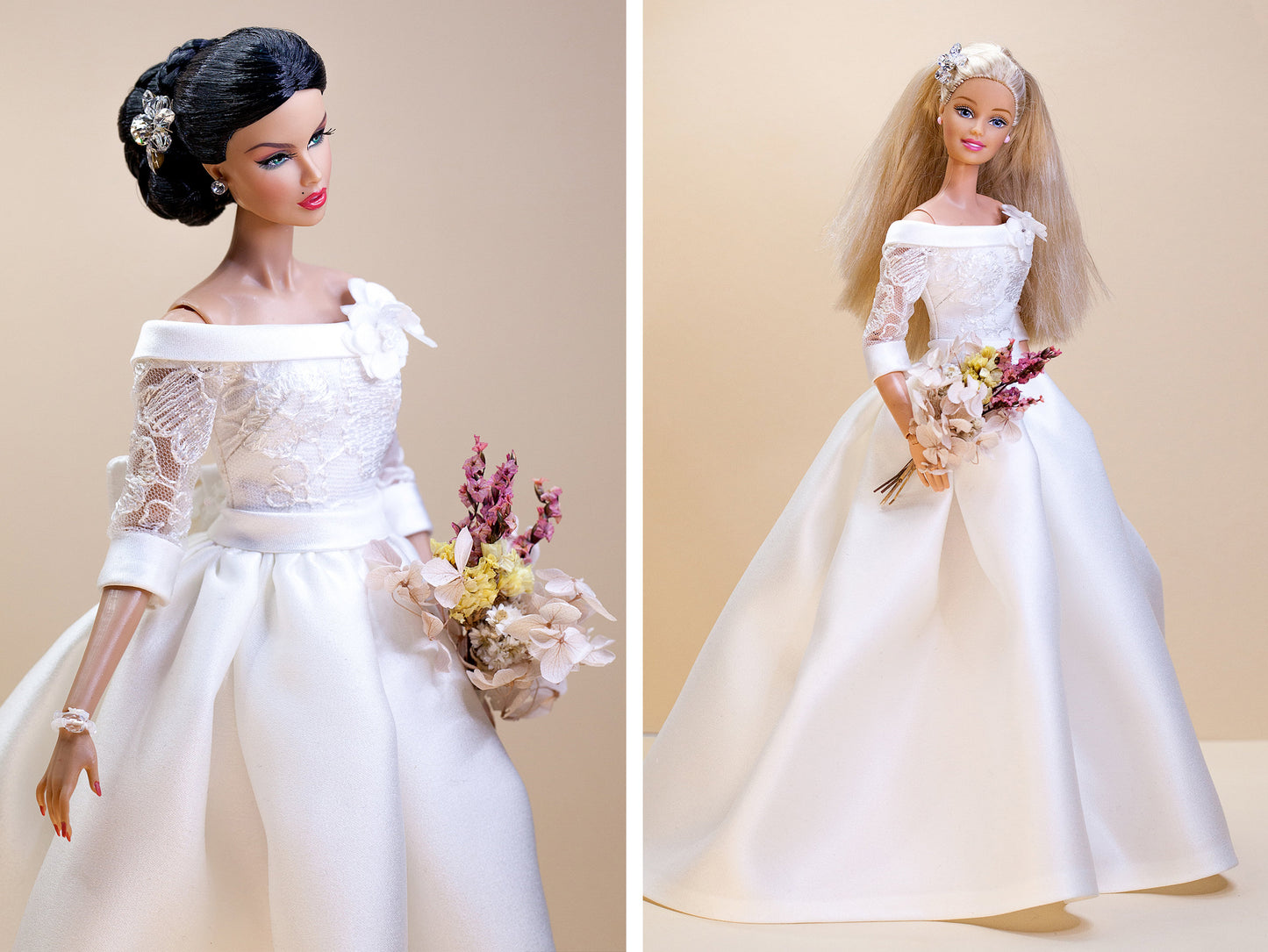 Wedding dress for Integrity toys Fashion Royalty Nu Face Poppy Parker 12 inch fashion dolls.