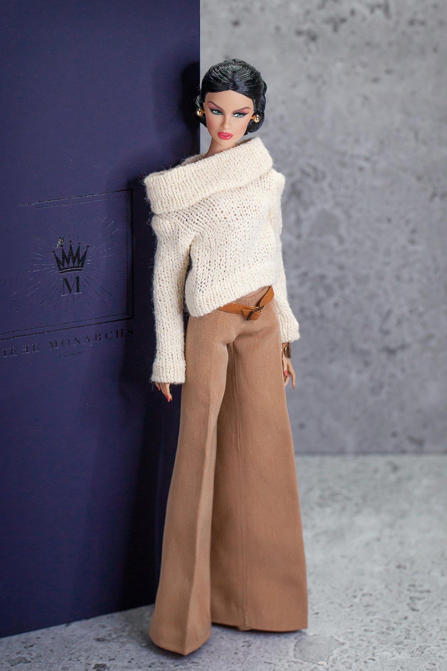 PDF Digital Pattern boat neck sweater for BB &amp; Integrity toys 1:6 dolls. VIDEO tutorial