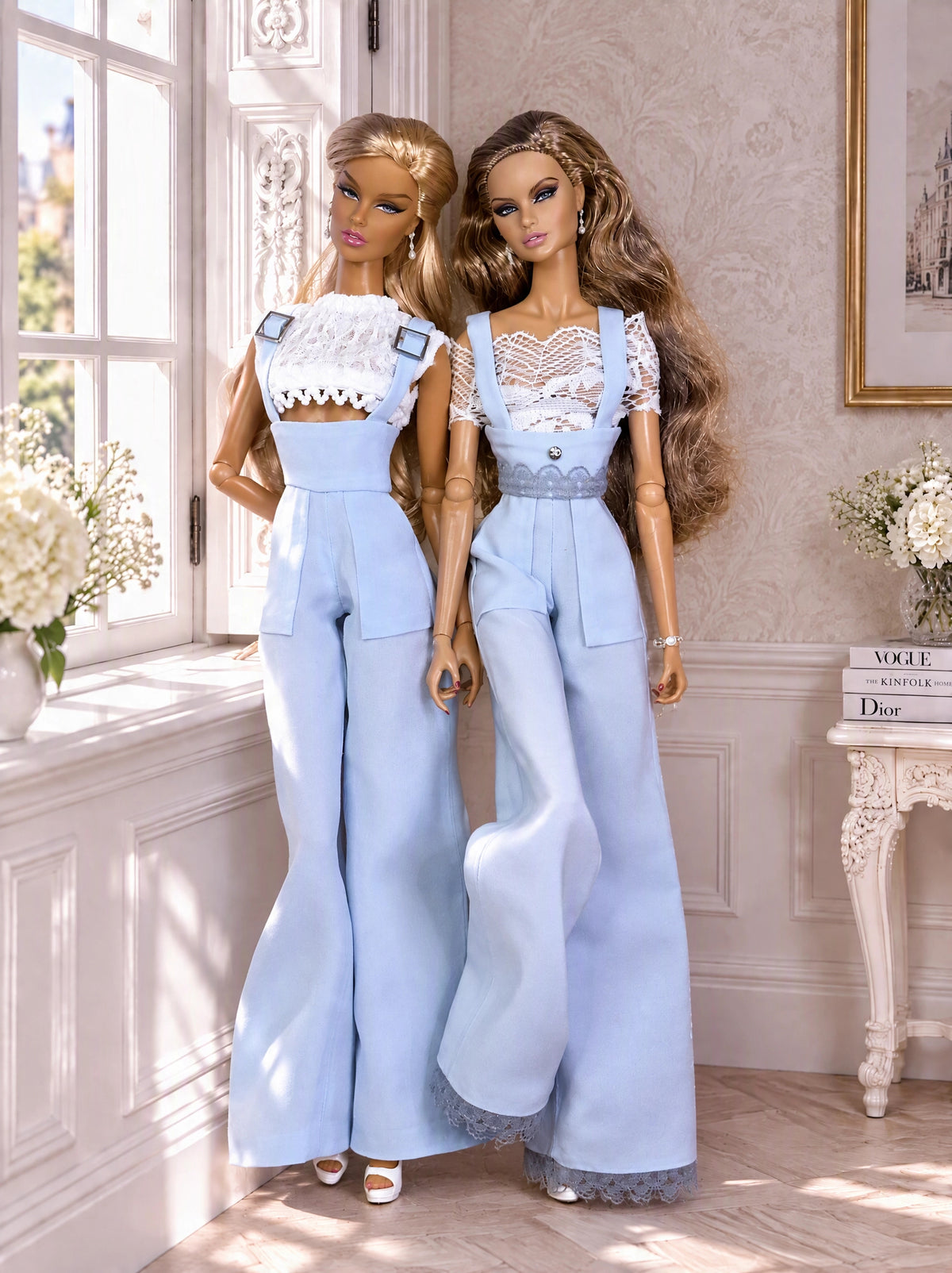 Eleganter Overall Jump suit  für Fashion Royalty Nu Face Xian BB MTM dolls