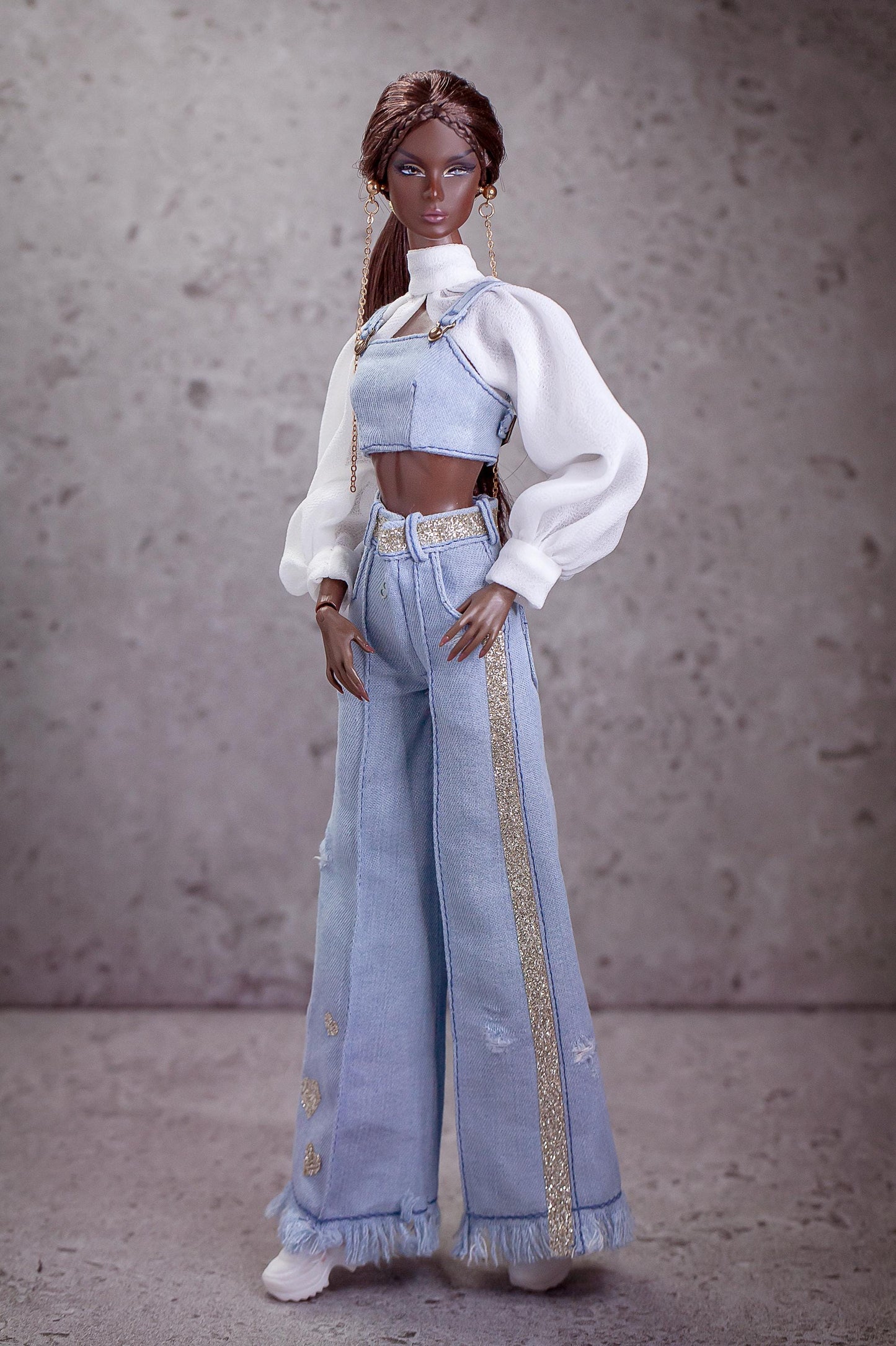 PDF Digital Pattern bolero blouse and bustier for BB &amp; Integrity toys dolls. + Video tutorial.