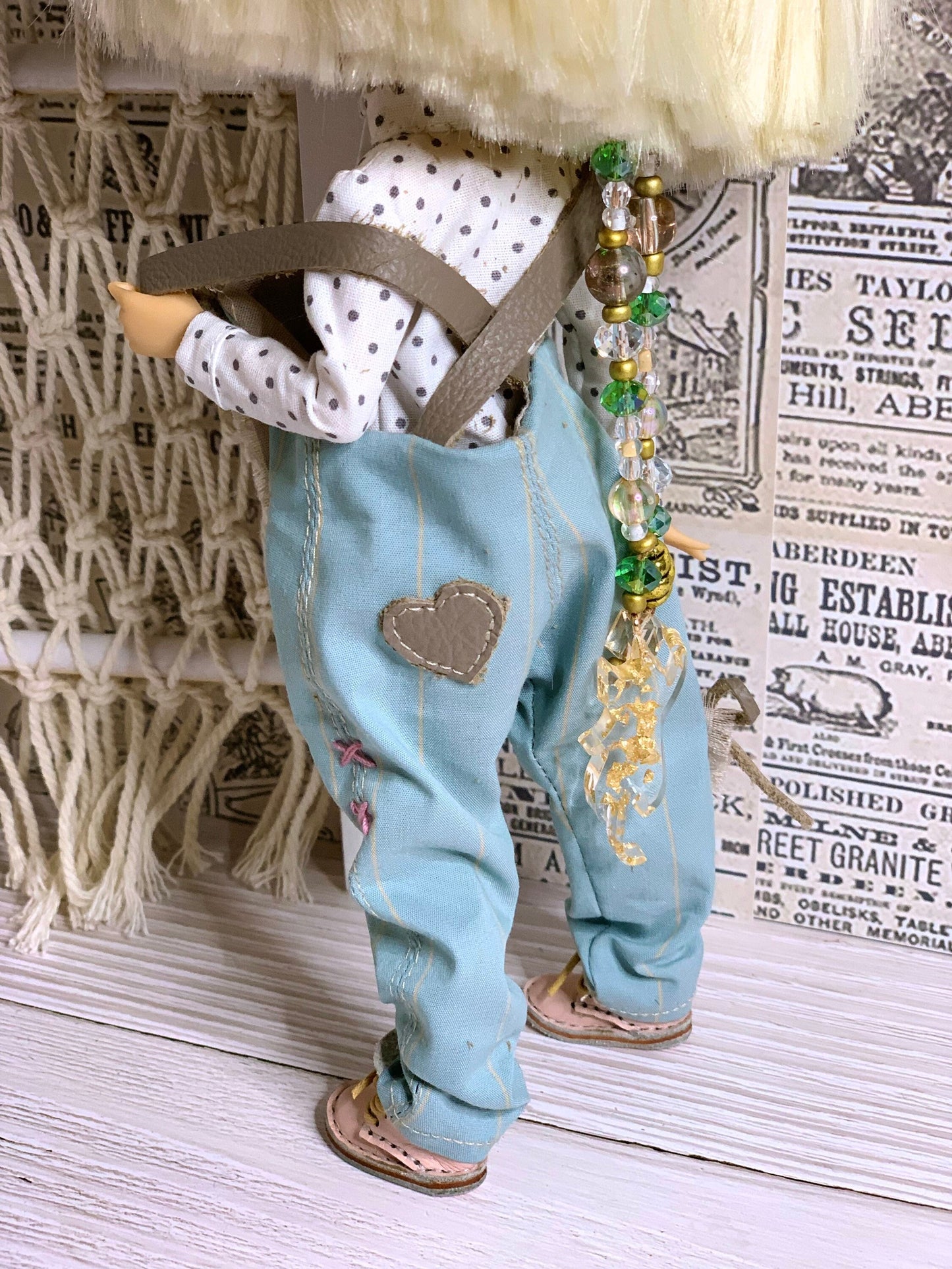 Blythe Outfit: Dungarees, Bib Pants, and Shirt for Dolls. Clothes for 30 cm Dolls
