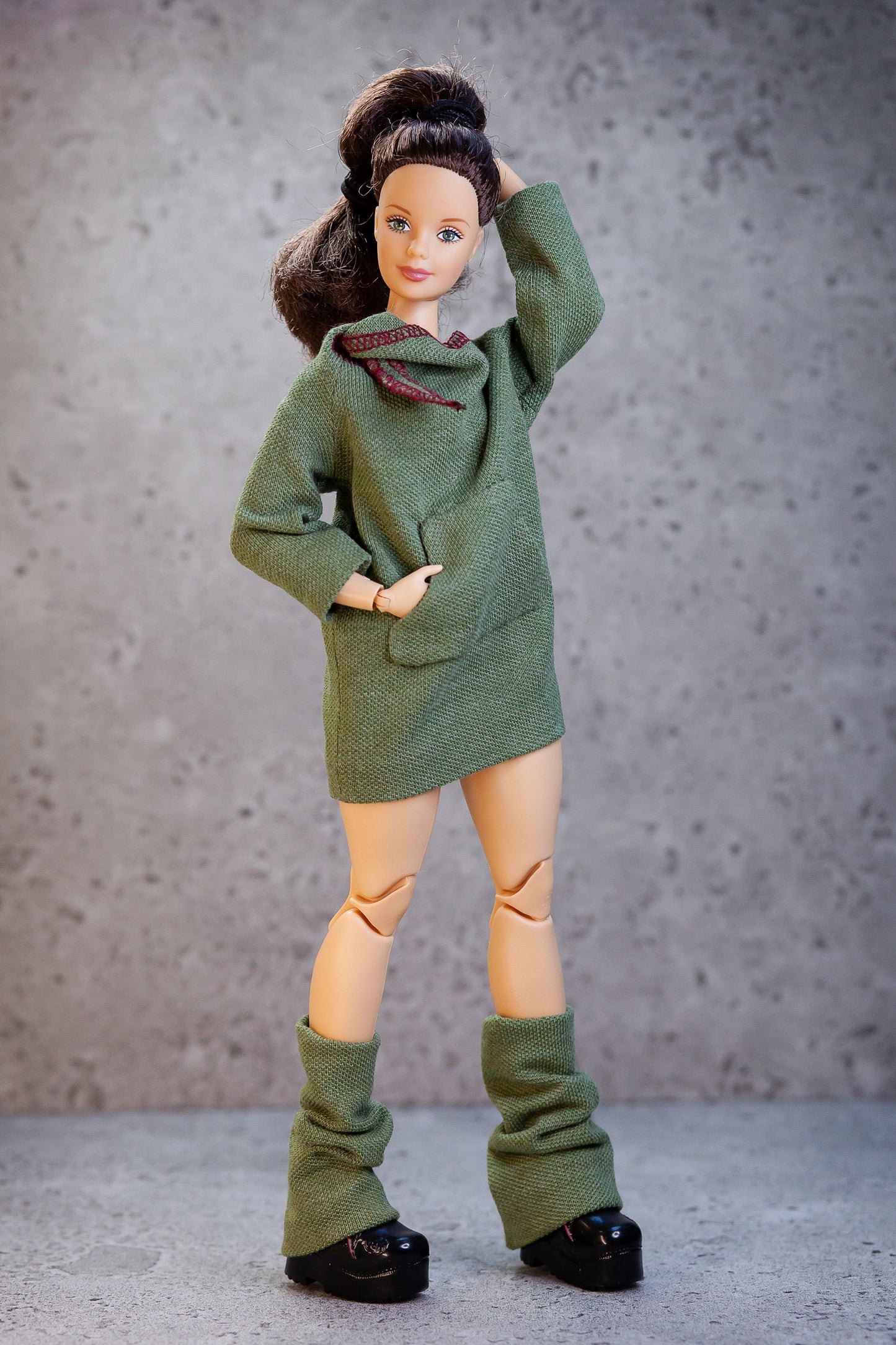 PDF Digital Pattern reglan sleeve dress dress for BB MTM Curv. dolls. Video tutorial.