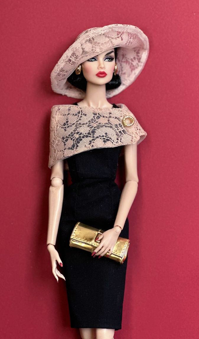 PDF Digital Pattern couture hat for BB &amp; Integrity toys dolls. VIDEO tutorial.