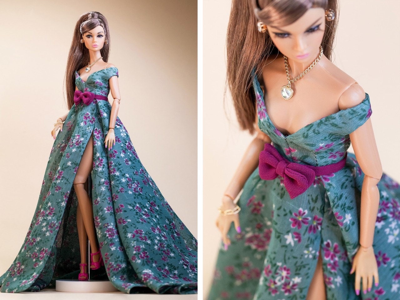 Long dress with slit for Integrity Toys 12 inch fashion dolls.